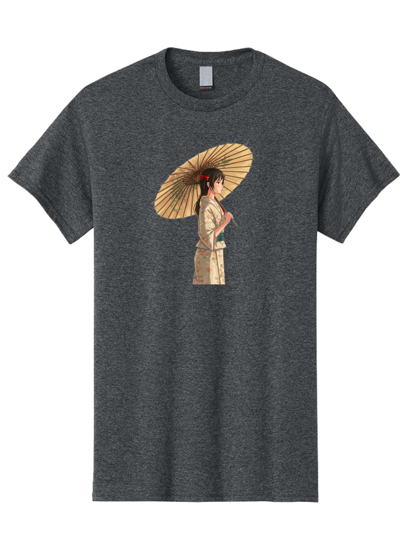 Geisha-With-Parasol Men'S Graphic Tee, 100% Cotton, Comfortable Casual Summer Wear, Machine Washable, Vintage Camera, Old Camera, Antique Camera, Black Camera, Classic Photography, Photography Equipment, Nostalgic Device, Film Camera, Bai023
