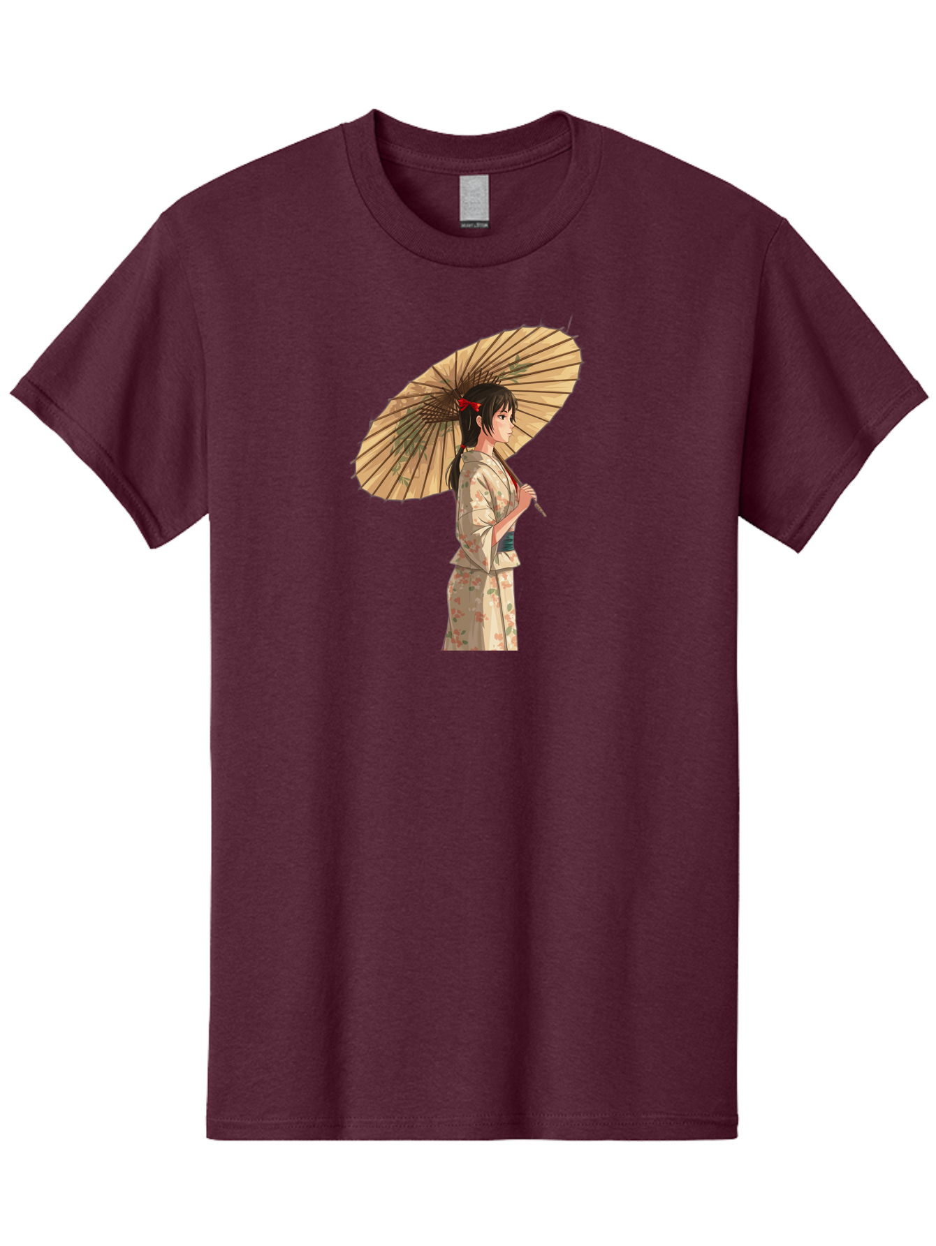Geisha-With-Parasol Men'S Graphic Tee, 100% Cotton, Comfortable Casual Summer Wear, Machine Washable, Vintage Camera, Old Camera, Antique Camera, Black Camera, Classic Photography, Photography Equipment, Nostalgic Device, Film Camera, Bai023