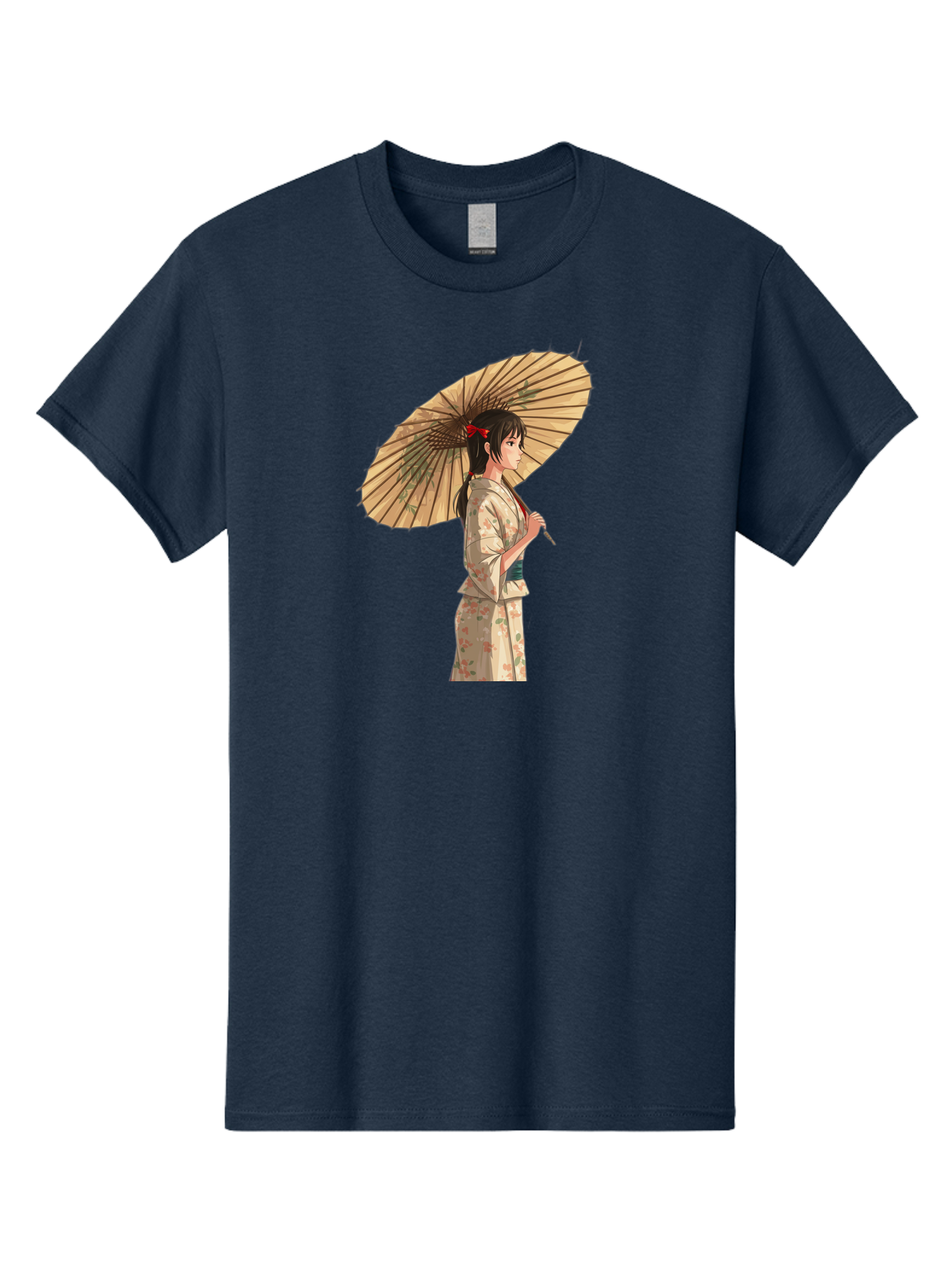 Geisha-With-Parasol Men'S Graphic Tee, 100% Cotton, Comfortable Casual Summer Wear, Machine Washable, Vintage Camera, Old Camera, Antique Camera, Black Camera, Classic Photography, Photography Equipment, Nostalgic Device, Film Camera, Bai023