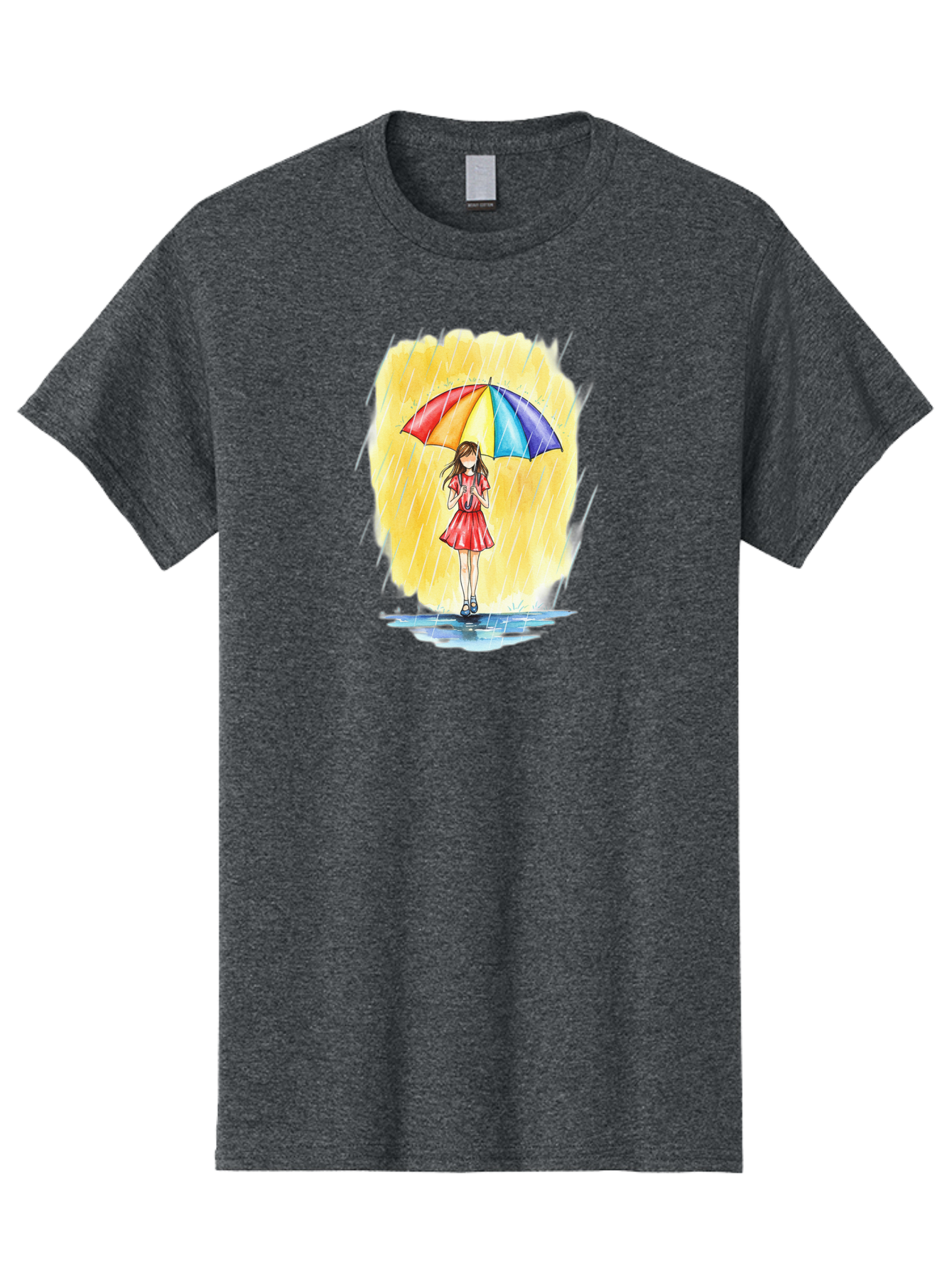 Girl-In-Red-Dress-With-Rainbow-Umbrella Men'S Graphic Tee, 100% Cotton, Comfortable Casual Summer Wear, Machine Washable, Vintage Camera, Old Camera, Antique Camera, Black Camera, Classic Photography, Photography Equipment, Nostalgic Device, Bai027