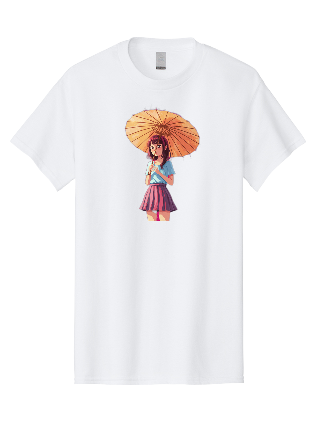 Girl-With-Parasol-1 Men'S Graphic Tee, 100% Cotton, Comfortable Casual Summer Wear, Machine Washable, Vintage Camera, Old Camera, Antique Camera, Black Camera, Classic Photography, Photography Equipment, Nostalgic Device, Film Camera, Bai030