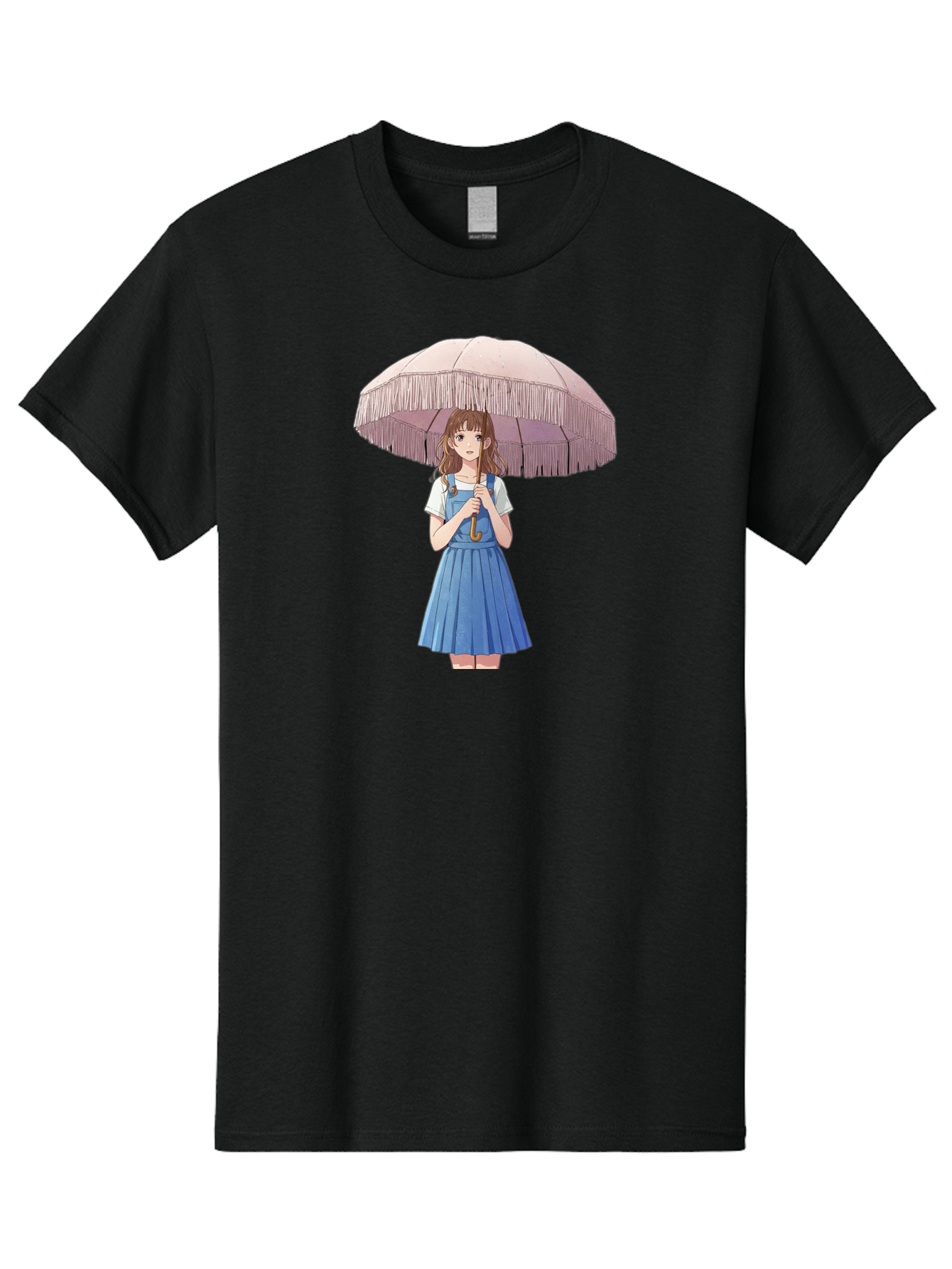 Girl-With-Parasol-2 Men'S Graphic Tee, 100% Cotton, Comfortable Casual Summer Wear, Machine Washable, Vintage Camera, Old Camera, Antique Camera, Black Camera, Classic Photography, Photography Equipment, Nostalgic Device, Film Camera, Bai031