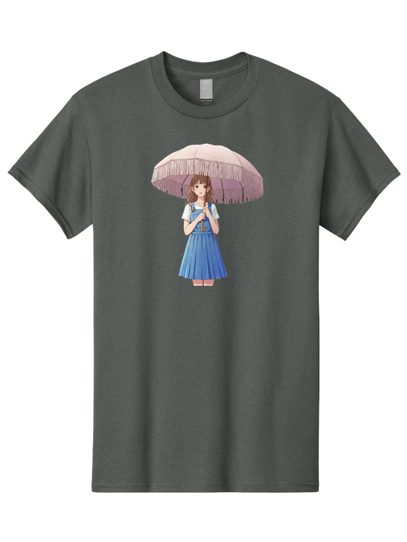 Girl-With-Parasol-2 Men'S Graphic Tee, 100% Cotton, Comfortable Casual Summer Wear, Machine Washable, Vintage Camera, Old Camera, Antique Camera, Black Camera, Classic Photography, Photography Equipment, Nostalgic Device, Film Camera, Bai031