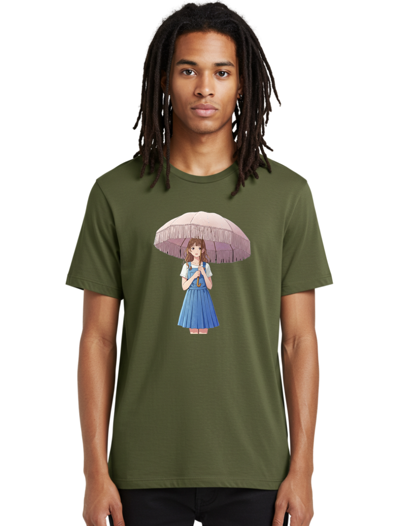 Girl-With-Parasol-2 Men'S Graphic Tee, 100% Cotton, Comfortable Casual Summer Wear, Machine Washable, Vintage Camera, Old Camera, Antique Camera, Black Camera, Classic Photography, Photography Equipment, Nostalgic Device, Film Camera, Bai031
