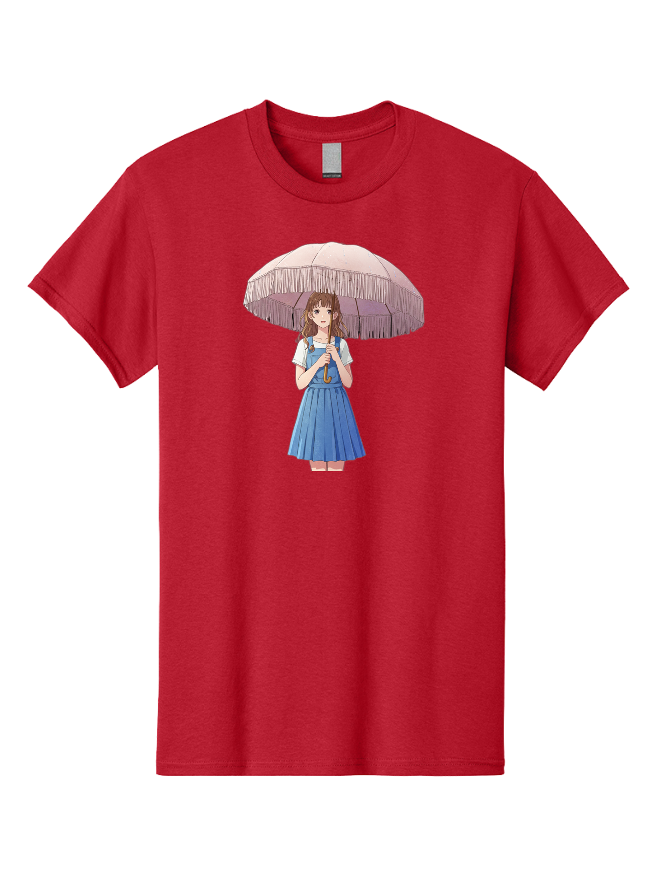Girl-With-Parasol-2 Men'S Graphic Tee, 100% Cotton, Comfortable Casual Summer Wear, Machine Washable, Vintage Camera, Old Camera, Antique Camera, Black Camera, Classic Photography, Photography Equipment, Nostalgic Device, Film Camera, Bai031