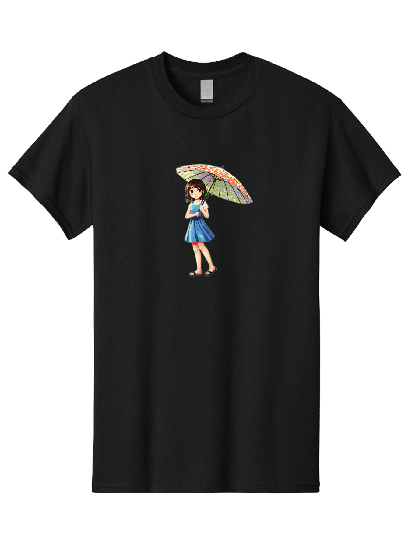 Girl-With-Parasol-5 Men'S Graphic Tee, 100% Cotton, Comfortable Casual Summer Wear, Machine Washable, Vintage Camera, Old Camera, Antique Camera, Black Camera, Classic Photography, Photography Equipment, Nostalgic Device, Film Camera, Bai034