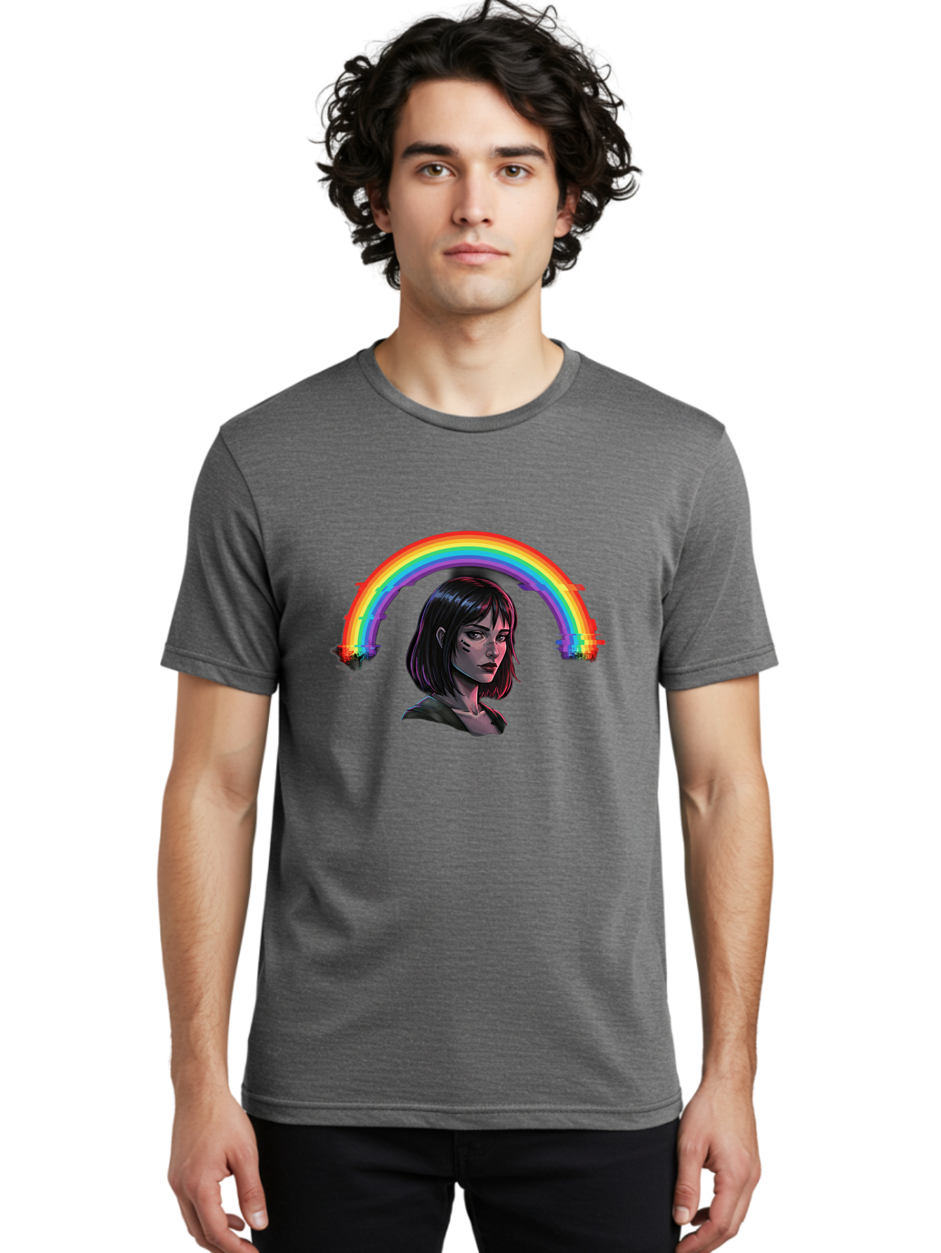 Girl-With-Rainbow Men'S Graphic Tee, 100% Cotton, Comfortable Casual Summer Wear, Machine Washable, Vintage Camera, Old Camera, Antique Camera, Black Camera, Classic Photography, Photography Equipment, Nostalgic Device, Film Camera, Camera Art Bai036