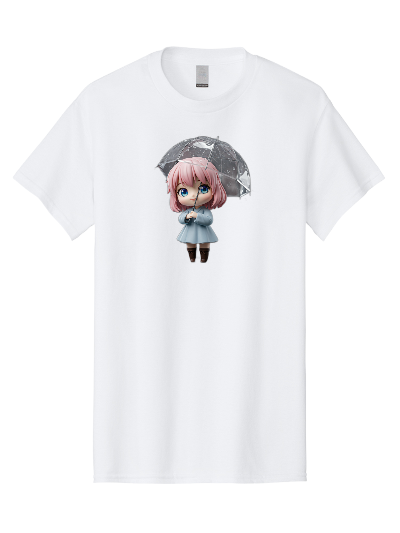 Girl-With-Umbrella-1 Men'S Graphic Tee, 100% Cotton, Comfortable Casual Summer Wear, Machine Washable, Vintage Camera, Old Camera, Antique Camera, Black Camera, Classic Photography, Photography Equipment, Nostalgic Device, Film Camera, Bai037