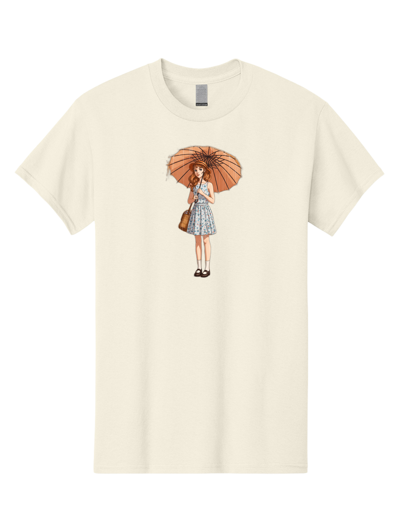 Girl-With-Umbrella-2 Men'S Graphic Tee, 100% Cotton, Comfortable Casual Summer Wear, Machine Washable, Vintage Camera, Old Camera, Antique Camera, Black Camera, Classic Photography, Photography Equipment, Nostalgic Device, Film Camera, Bai038