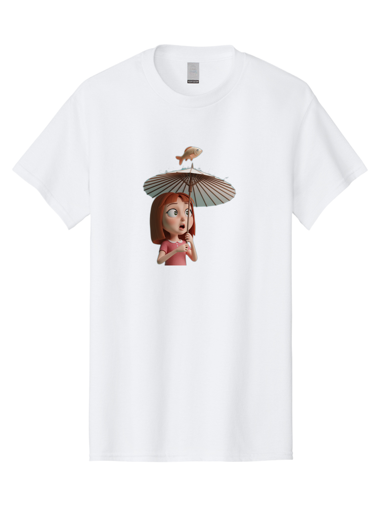 Girl-With-Umbrella-And-Fish Men'S Graphic Tee, 100% Cotton, Comfortable Casual Summer Wear, Machine Washable, Vintage Camera, Old Camera, Antique Camera, Black Camera, Classic Photography, Photography Equipment, Nostalgic Device, Film Camera, Bai039