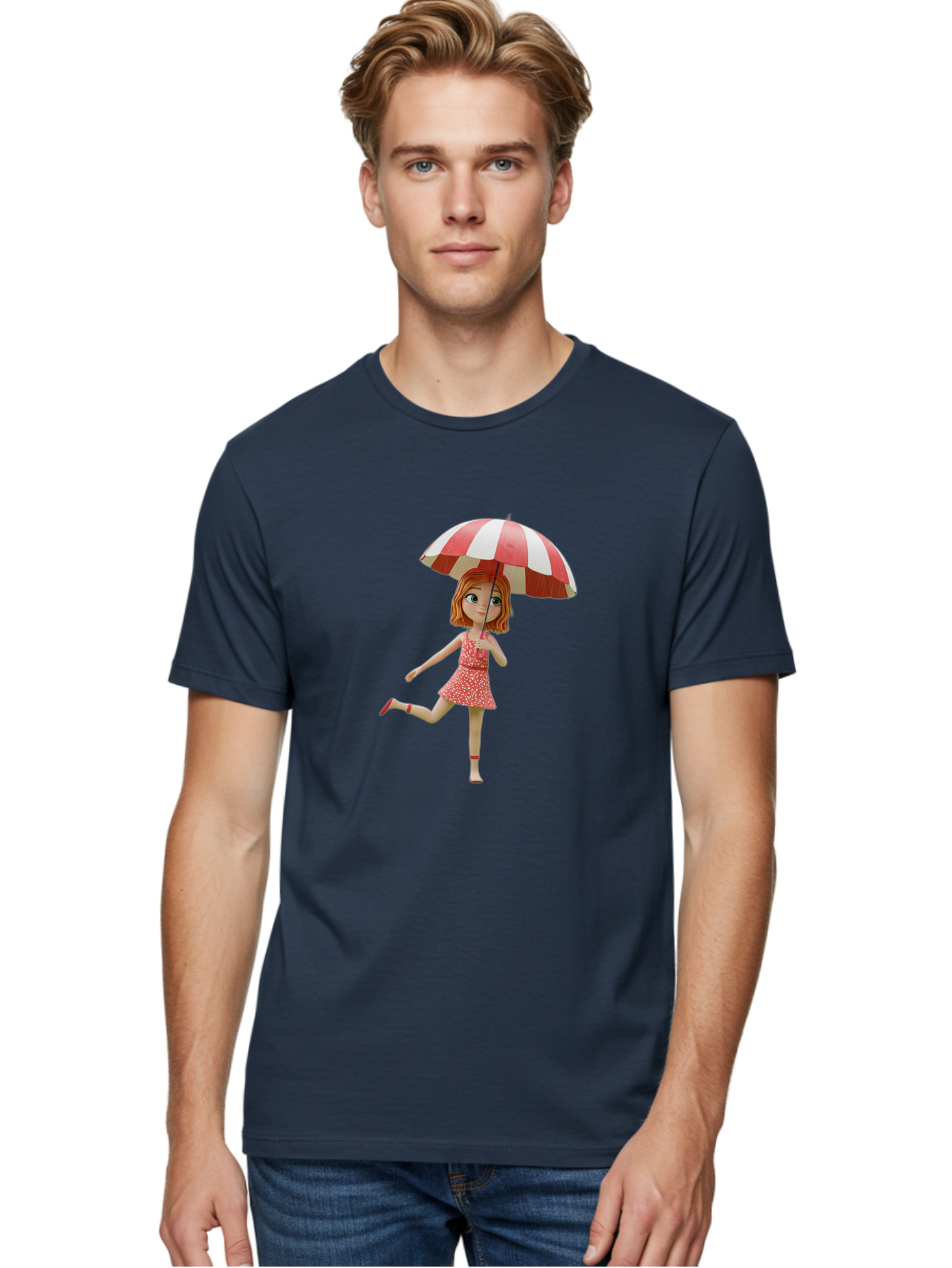 Girl-With-Umbrella Men'S Graphic Tee, 100% Cotton, Comfortable Casual Summer Wear, Machine Washable, Vintage Camera, Old Camera, Antique Camera, Black Camera, Classic Photography, Photography Equipment, Nostalgic Device, Film Camera, Bai040