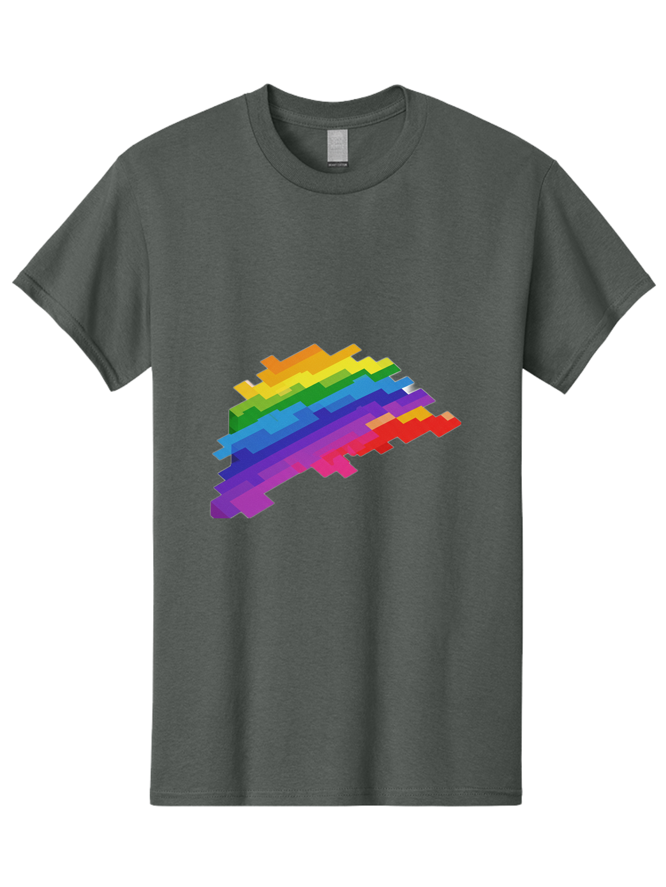Glitchy-Rainbow Men'S Graphic Tee, 100% Cotton, Comfortable Casual Summer Wear, Machine Washable, Vintage Camera, Old Camera, Antique Camera, Black Camera, Classic Photography, Photography Equipment, Nostalgic Device, Film Camera, Camera Art Bai044