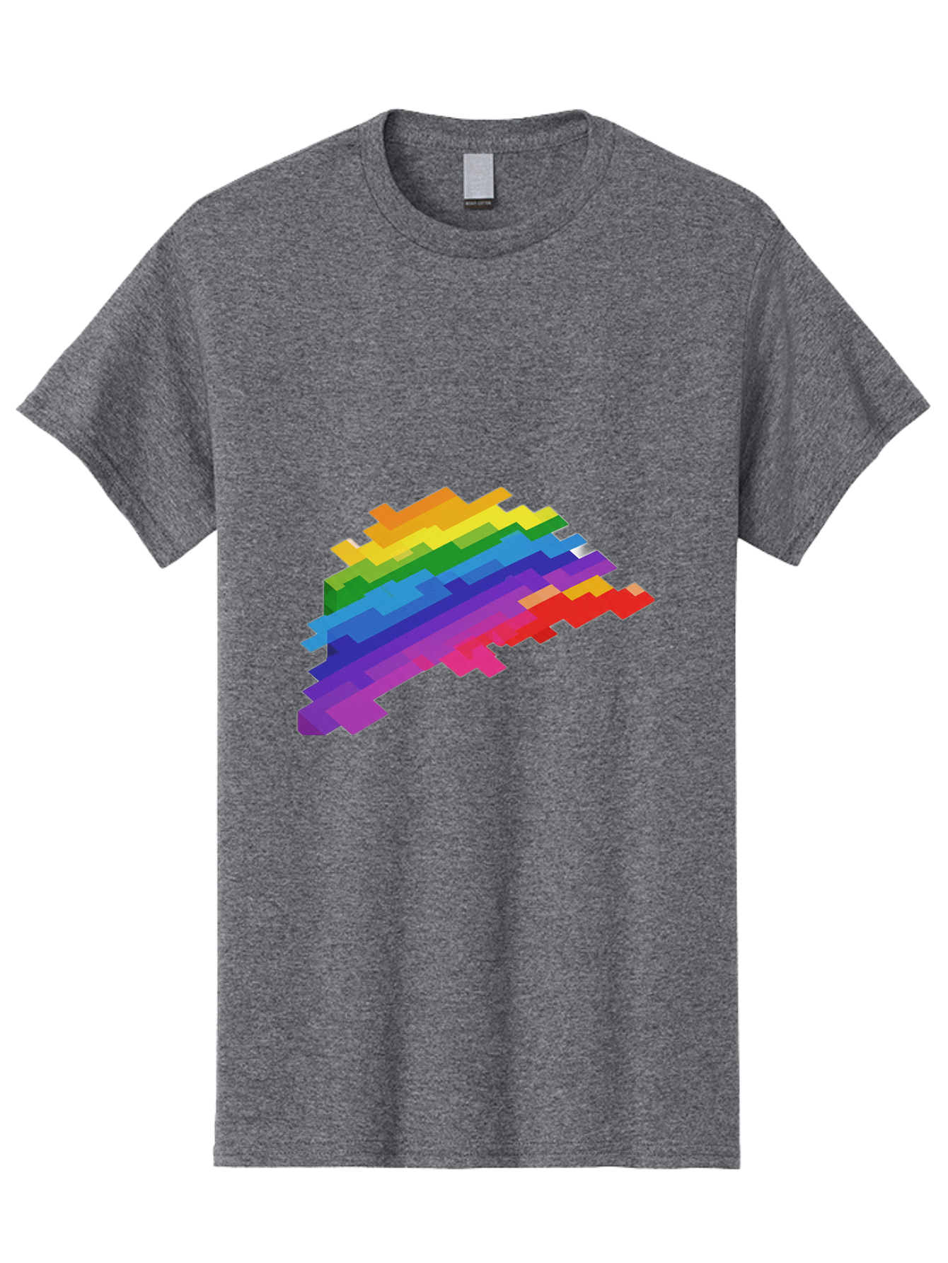 Glitchy-Rainbow Men'S Graphic Tee, 100% Cotton, Comfortable Casual Summer Wear, Machine Washable, Vintage Camera, Old Camera, Antique Camera, Black Camera, Classic Photography, Photography Equipment, Nostalgic Device, Film Camera, Camera Art Bai044