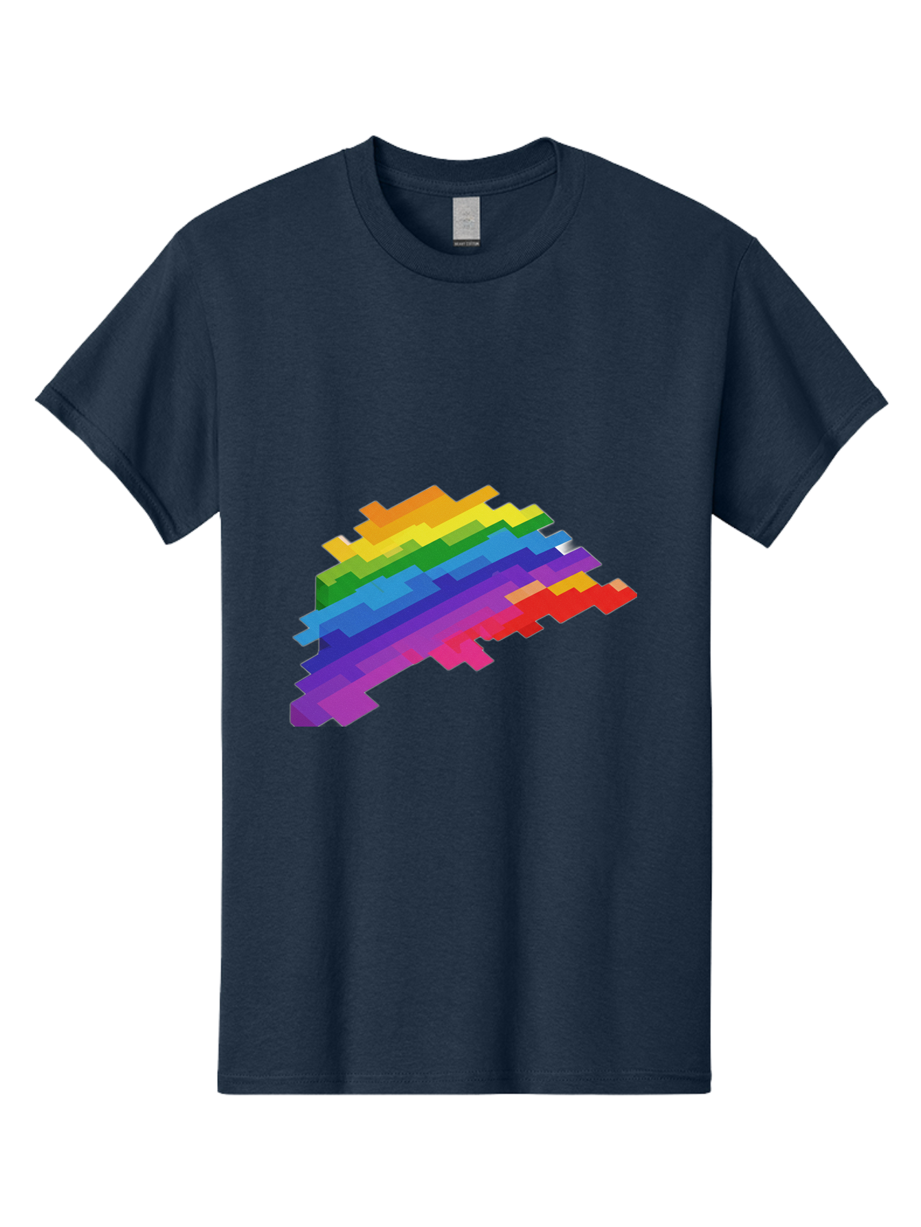 Glitchy-Rainbow Men'S Graphic Tee, 100% Cotton, Comfortable Casual Summer Wear, Machine Washable, Vintage Camera, Old Camera, Antique Camera, Black Camera, Classic Photography, Photography Equipment, Nostalgic Device, Film Camera, Camera Art Bai044