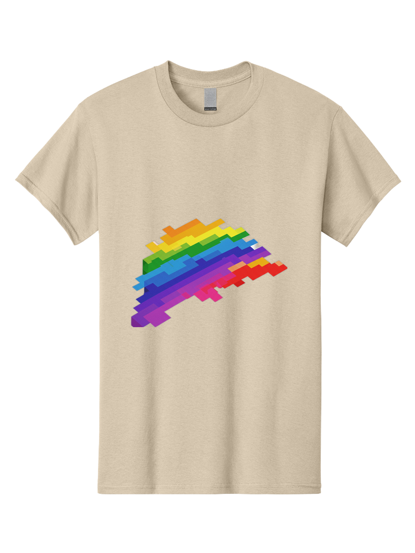 Glitchy-Rainbow Men'S Graphic Tee, 100% Cotton, Comfortable Casual Summer Wear, Machine Washable, Vintage Camera, Old Camera, Antique Camera, Black Camera, Classic Photography, Photography Equipment, Nostalgic Device, Film Camera, Camera Art Bai044