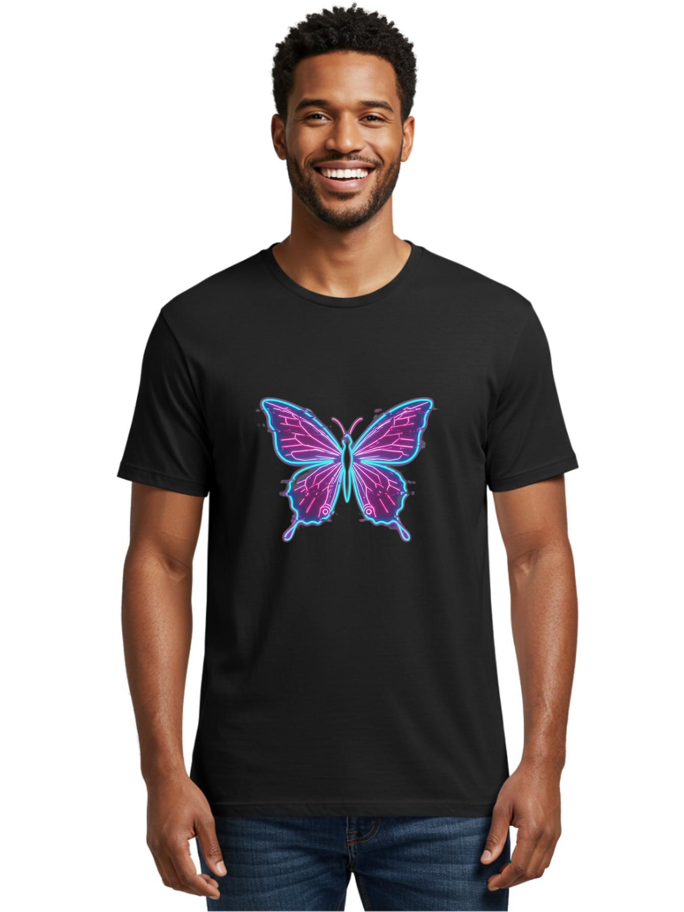 Glowing-Butterfly Men'S Graphic Tee, 100% Cotton, Comfortable Casual Summer Wear, Machine Washable, Vintage Camera, Old Camera, Antique Camera, Black Camera, Classic Photography, Photography Equipment, Nostalgic Device, Film Camera, Camera Art Bai048