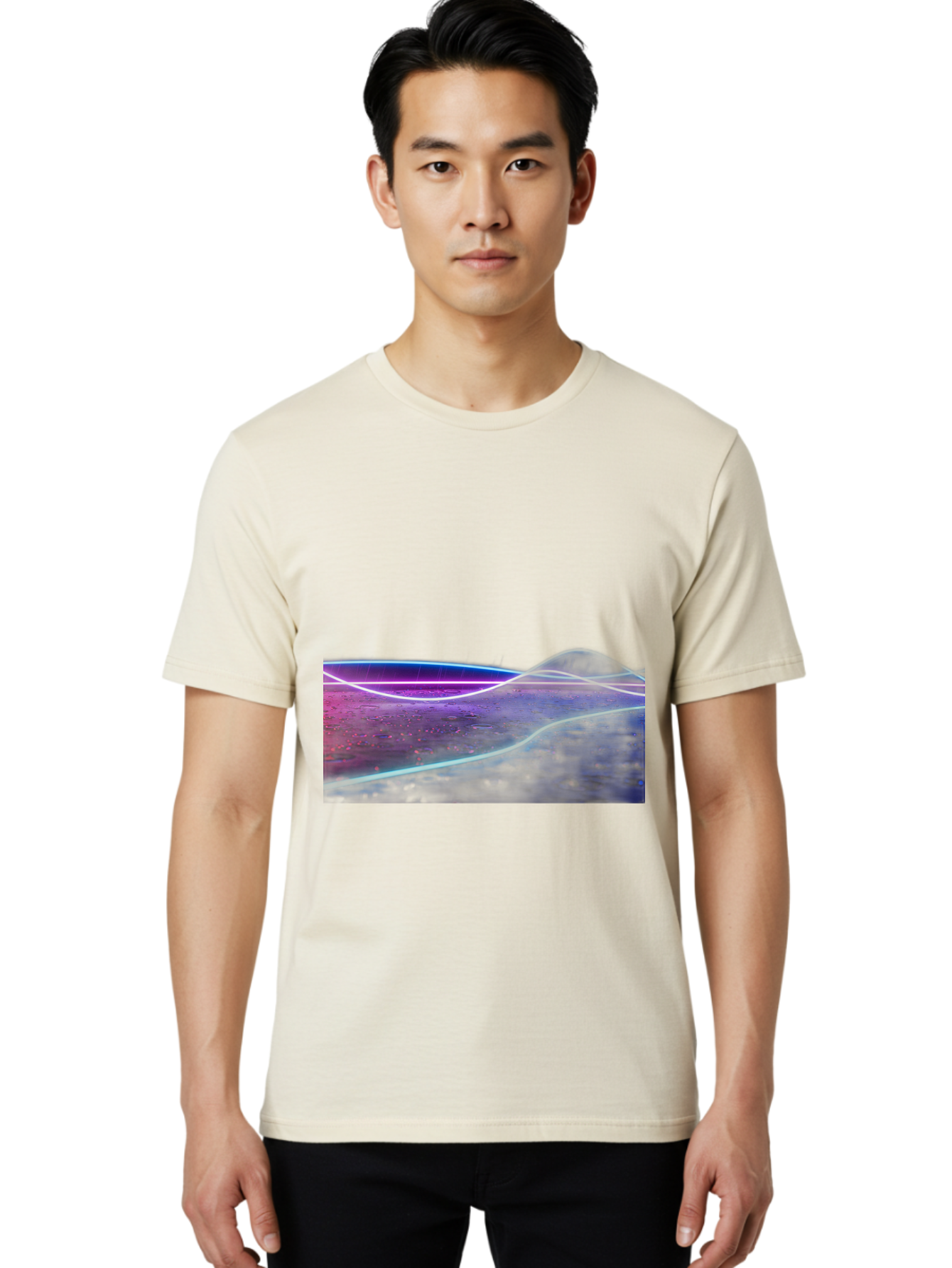 Glowing-Landscape Men'S Graphic Tee, 100% Cotton, Comfortable Casual Summer Wear, Machine Washable, Vintage Camera, Old Camera, Antique Camera, Black Camera, Classic Photography, Photography Equipment, Nostalgic Device, Film Camera, Camera Art Bai051