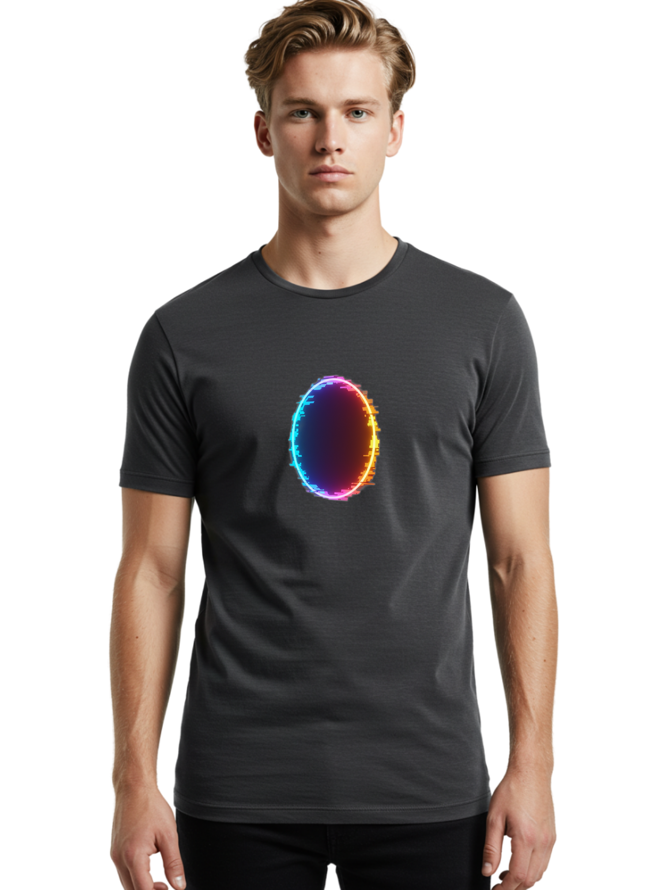 Glowing-Oval Men'S Graphic Tee, 100% Cotton, Comfortable Casual Summer Wear, Machine Washable, Vintage Camera, Old Camera, Antique Camera, Black Camera, Classic Photography, Photography Equipment, Nostalgic Device, Film Camera, Camera Art Bai053