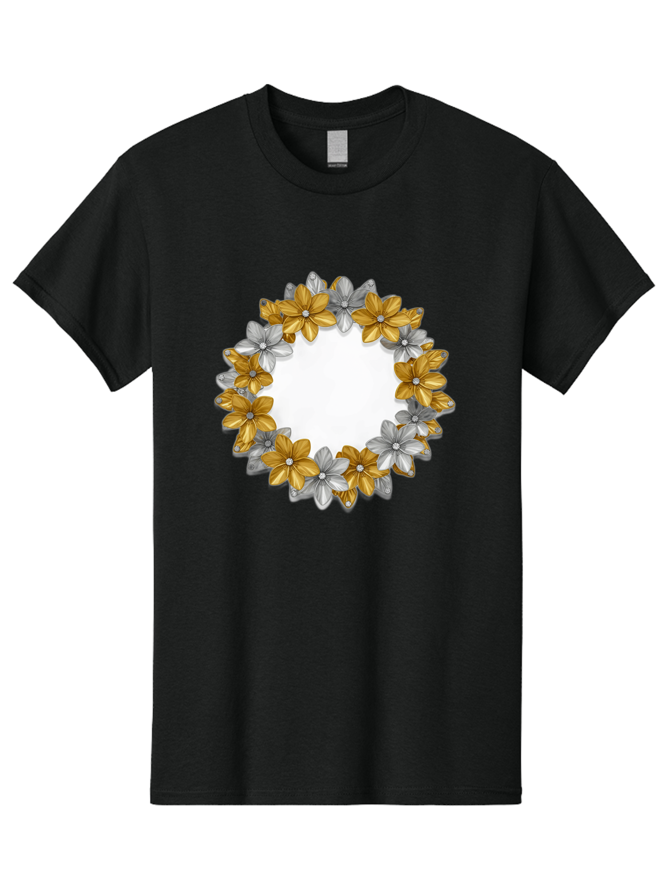 Gold-Silver-Flowers Men'S Graphic Tee, 100% Cotton, Comfortable Casual Summer Wear, Machine Washable, Vintage Camera, Old Camera, Antique Camera, Black Camera, Classic Photography, Photography Equipment, Nostalgic Device, Film Camera, Bai057