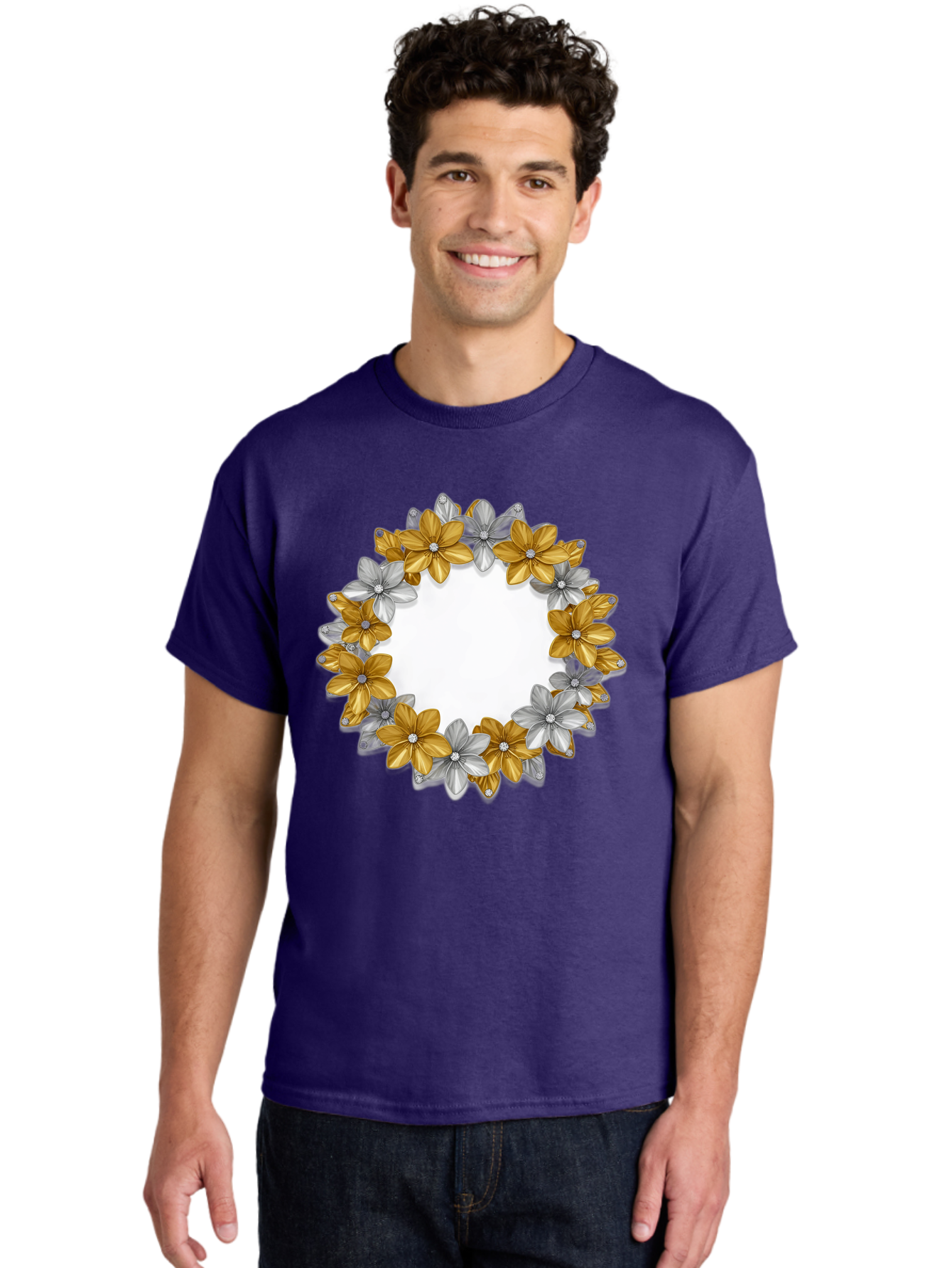 Gold-Silver-Flowers Men'S Graphic Tee, 100% Cotton, Comfortable Casual Summer Wear, Machine Washable, Vintage Camera, Old Camera, Antique Camera, Black Camera, Classic Photography, Photography Equipment, Nostalgic Device, Film Camera, Bai057