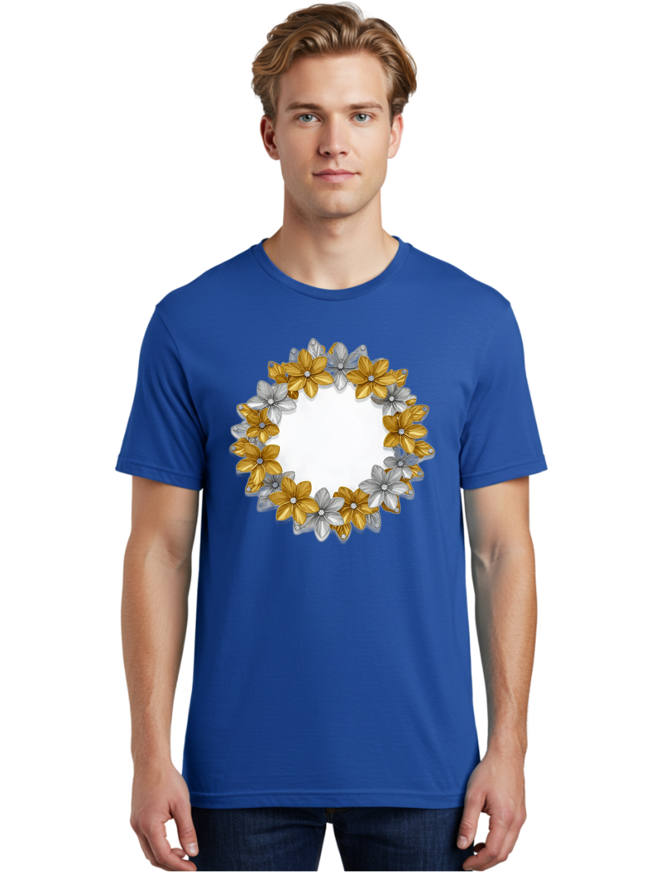 Gold-Silver-Flowers Men'S Graphic Tee, 100% Cotton, Comfortable Casual Summer Wear, Machine Washable, Vintage Camera, Old Camera, Antique Camera, Black Camera, Classic Photography, Photography Equipment, Nostalgic Device, Film Camera, Bai057