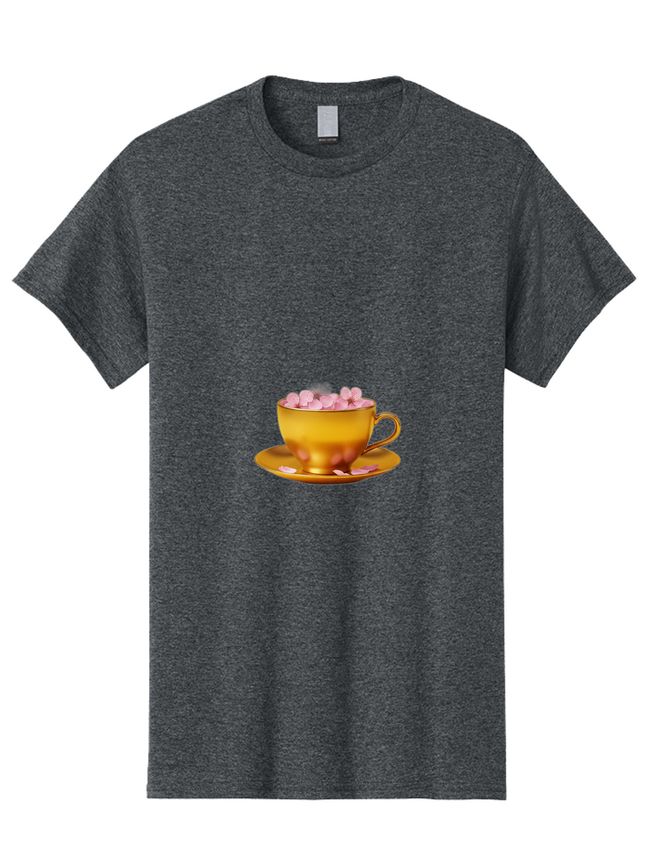 Golden-Cup-With-Petals Men'S Graphic Tee, 100% Cotton, Comfortable Casual Summer Wear, Machine Washable, Vintage Camera, Old Camera, Antique Camera, Black Camera, Classic Photography, Photography Equipment, Nostalgic Device, Film Camera, Bai059