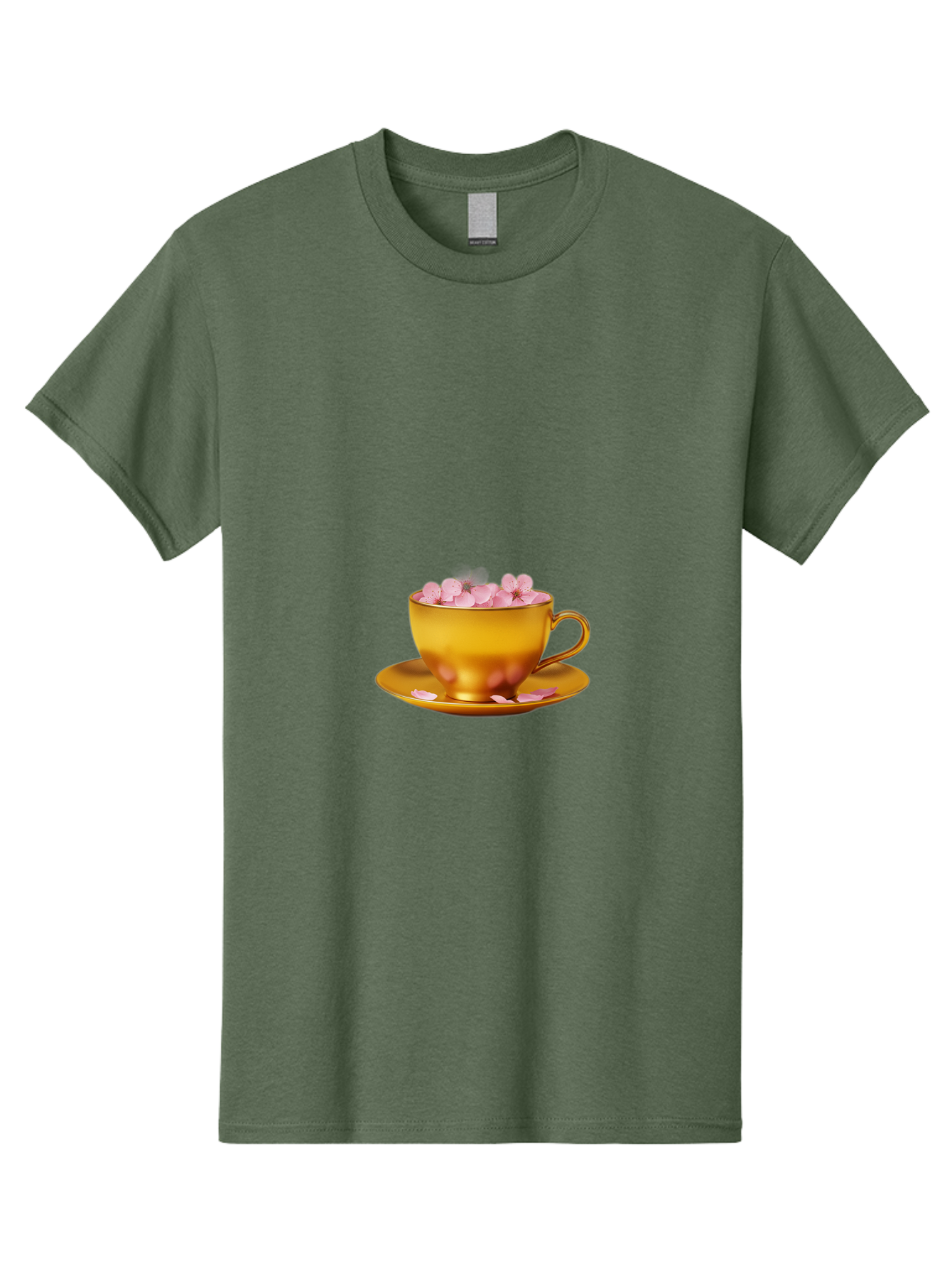 Golden-Cup-With-Petals Men'S Graphic Tee, 100% Cotton, Comfortable Casual Summer Wear, Machine Washable, Vintage Camera, Old Camera, Antique Camera, Black Camera, Classic Photography, Photography Equipment, Nostalgic Device, Film Camera, Bai059