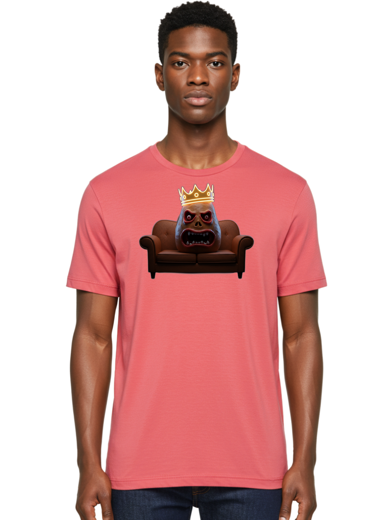 Gorilla-Head-On-Sofa Men'S Graphic Tee, 100% Cotton, Comfortable Casual Summer Wear, Machine Washable, Vintage Camera, Old Camera, Antique Camera, Black Camera, Classic Photography, Photography Equipment, Nostalgic Device, Film Camera, Bai061