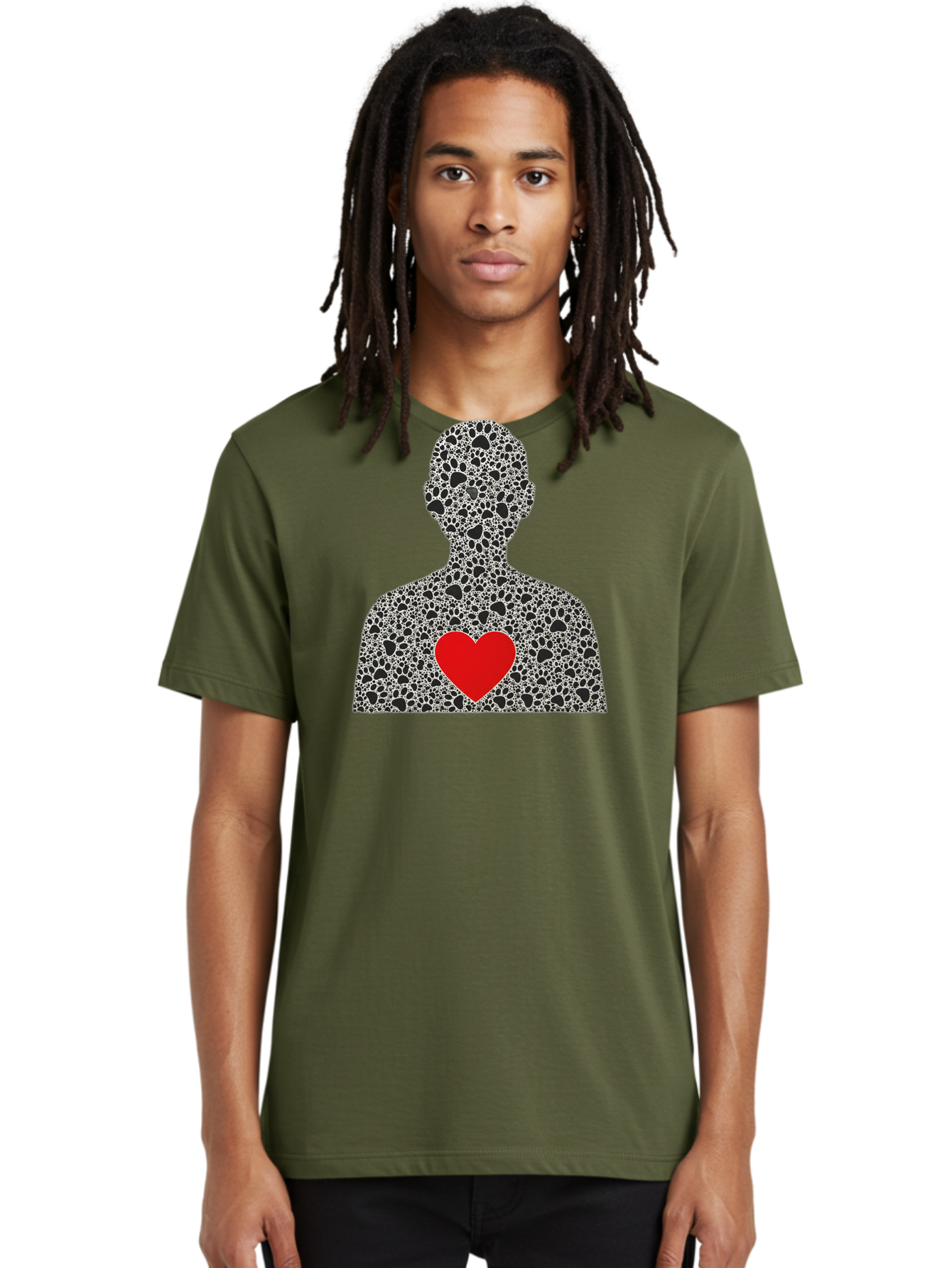 Heart-Man-Silhouette Men'S Graphic Tee, 100% Cotton, Comfortable Casual Summer Wear, Machine Washable, Vintage Camera, Old Camera, Antique Camera, Black Camera, Classic Photography, Photography Equipment, Nostalgic Device, Film Camera, Bai068