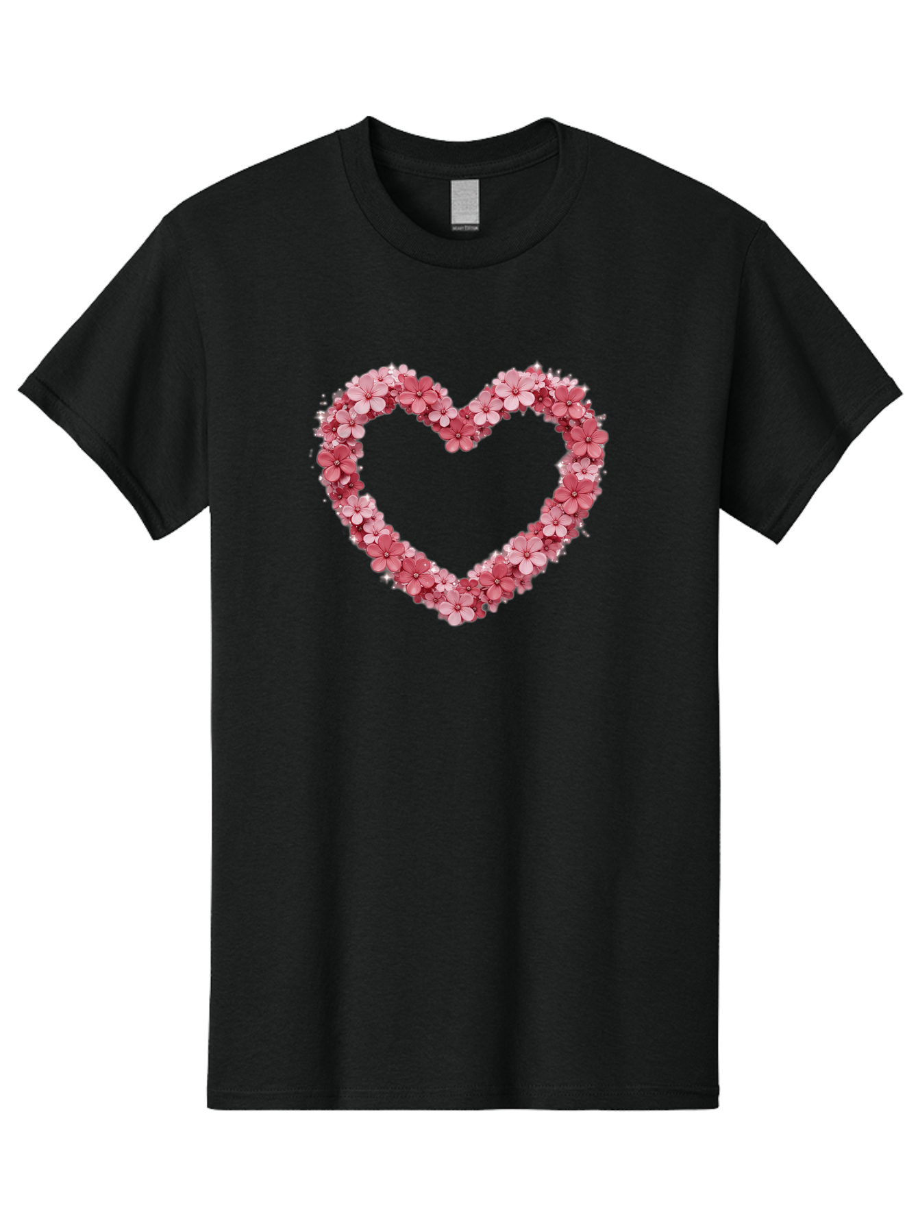Heart-Shape-With-Pink-Flowers Men'S Graphic Tee, 100% Cotton, Comfortable Casual Summer Wear, Machine Washable, Vintage Camera, Old Camera, Antique Camera, Black Camera, Classic Photography, Photography Equipment, Nostalgic Device, Bai069
