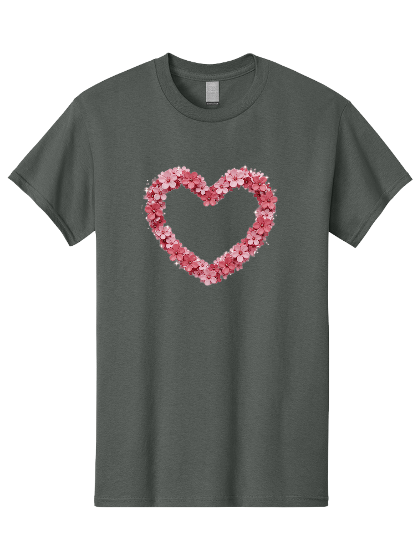 Heart-Shape-With-Pink-Flowers Men'S Graphic Tee, 100% Cotton, Comfortable Casual Summer Wear, Machine Washable, Vintage Camera, Old Camera, Antique Camera, Black Camera, Classic Photography, Photography Equipment, Nostalgic Device, Bai069