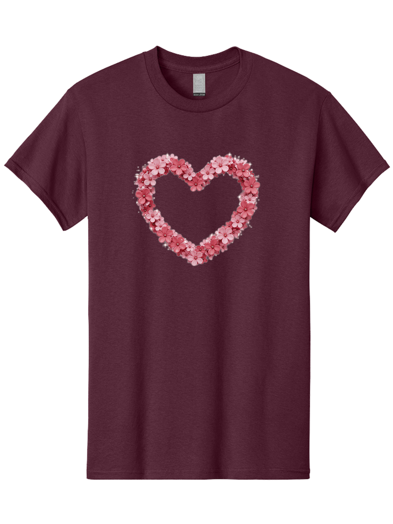 Heart-Shape-With-Pink-Flowers Men'S Graphic Tee, 100% Cotton, Comfortable Casual Summer Wear, Machine Washable, Vintage Camera, Old Camera, Antique Camera, Black Camera, Classic Photography, Photography Equipment, Nostalgic Device, Bai069