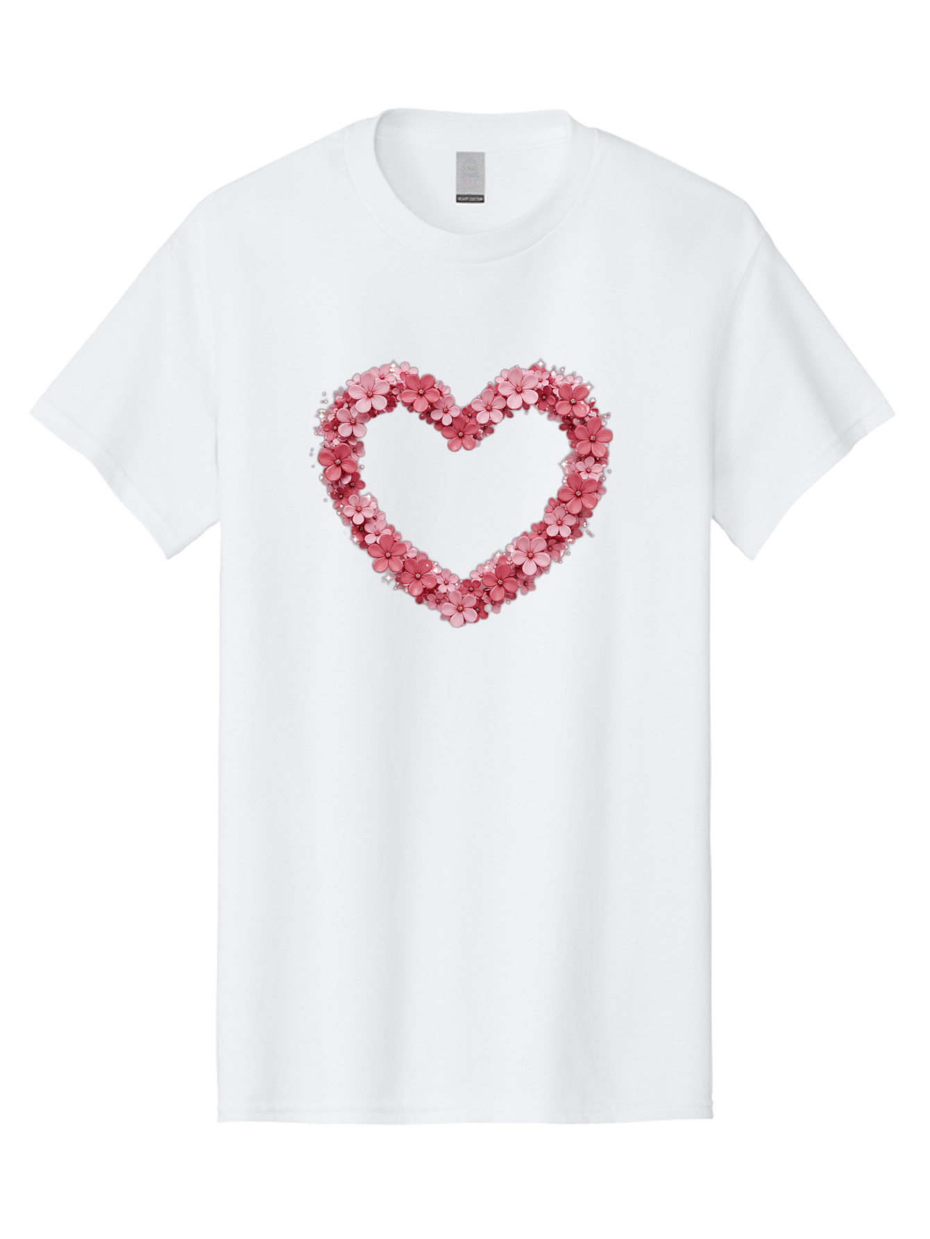 Heart-Shape-With-Pink-Flowers Men'S Graphic Tee, 100% Cotton, Comfortable Casual Summer Wear, Machine Washable, Vintage Camera, Old Camera, Antique Camera, Black Camera, Classic Photography, Photography Equipment, Nostalgic Device, Bai069