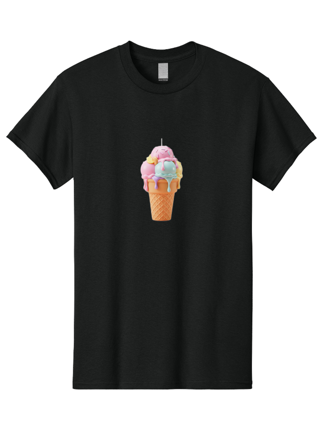 Ice-Cream-Cone Men'S Graphic Tee, 100% Cotton, Comfortable Casual Summer Wear, Machine Washable, Vintage Camera, Old Camera, Antique Camera, Black Camera, Classic Photography, Photography Equipment, Nostalgic Device, Film Camera, Camera Art Bai075