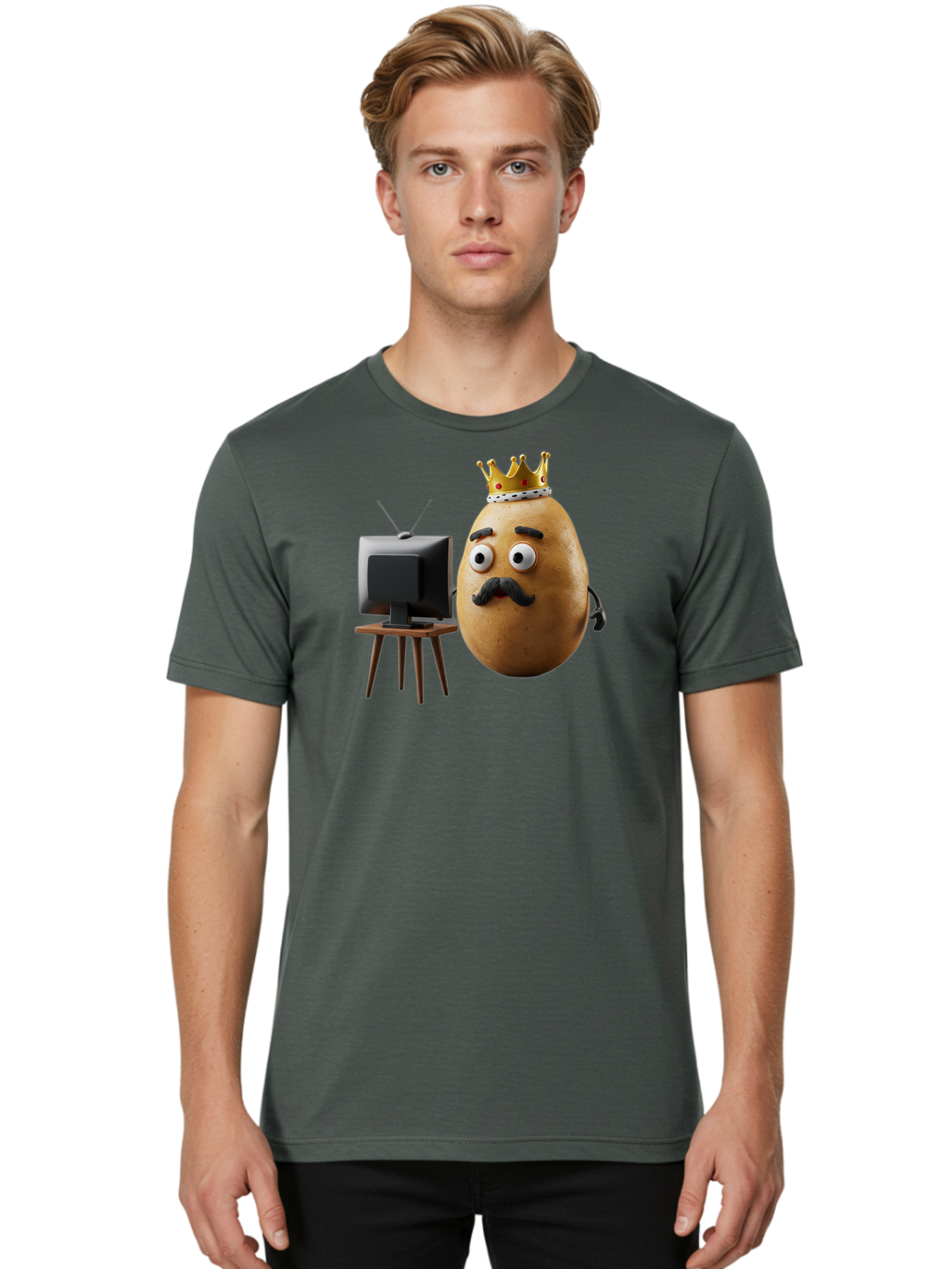 King-Potato Men'S Graphic Tee, 100% Cotton, Comfortable Casual Summer Wear, Machine Washable, Vintage Camera, Old Camera, Antique Camera, Black Camera, Classic Photography, Photography Equipment, Nostalgic Device, Film Camera, Camera Art Bai080