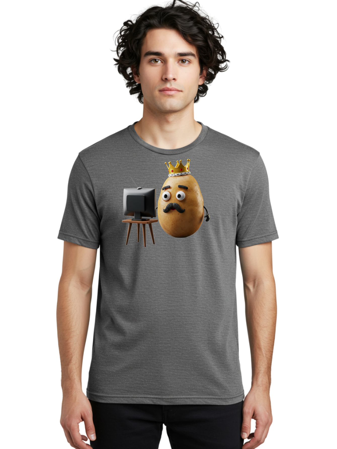 King-Potato Men'S Graphic Tee, 100% Cotton, Comfortable Casual Summer Wear, Machine Washable, Vintage Camera, Old Camera, Antique Camera, Black Camera, Classic Photography, Photography Equipment, Nostalgic Device, Film Camera, Camera Art Bai080