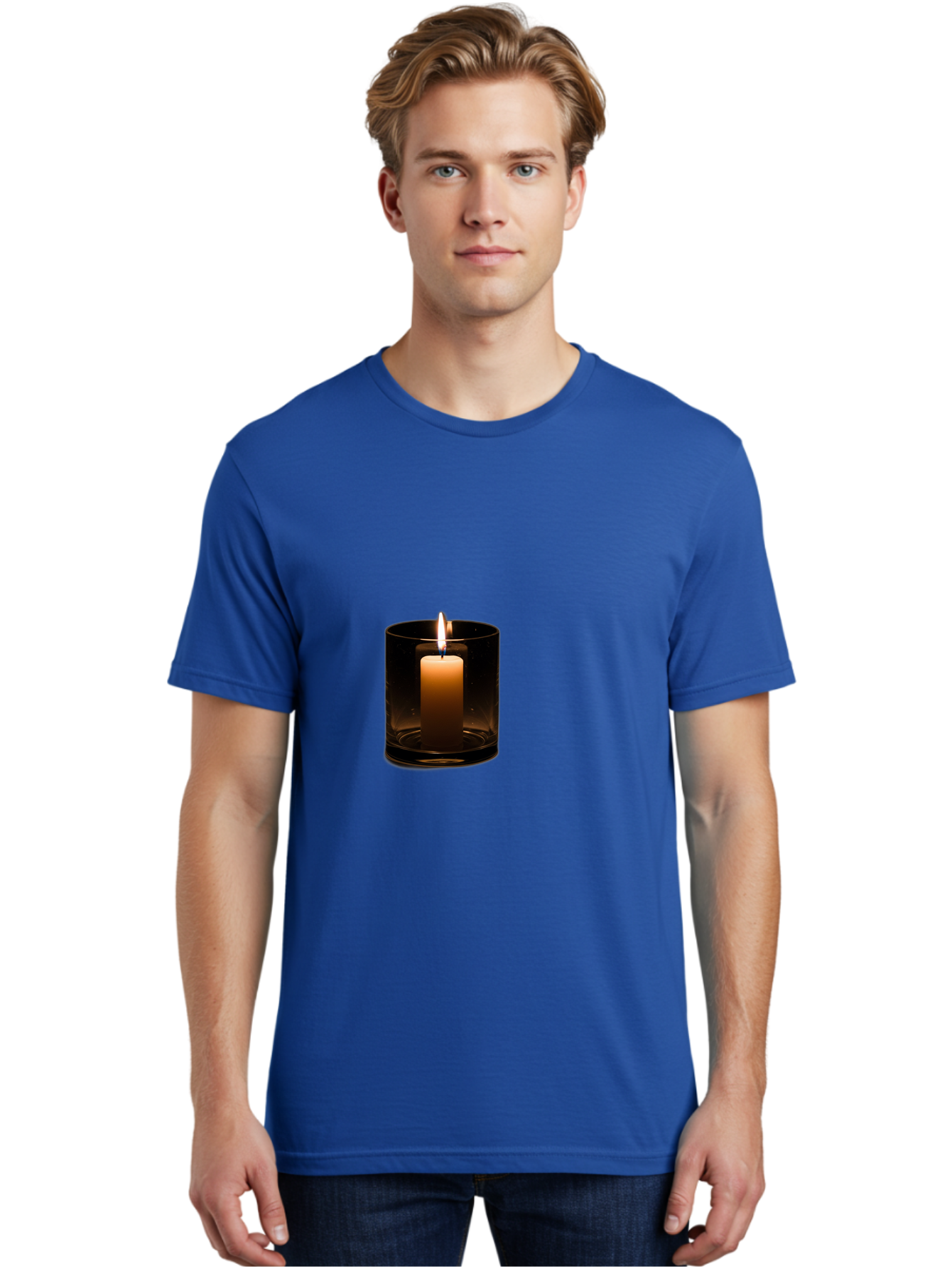 Lit-Candle-2 Men'S Graphic Tee, 100% Cotton, Comfortable Casual Summer Wear, Machine Washable, Vintage Camera, Old Camera, Antique Camera, Black Camera, Classic Photography, Photography Equipment, Nostalgic Device, Film Camera, Camera Art Bai092