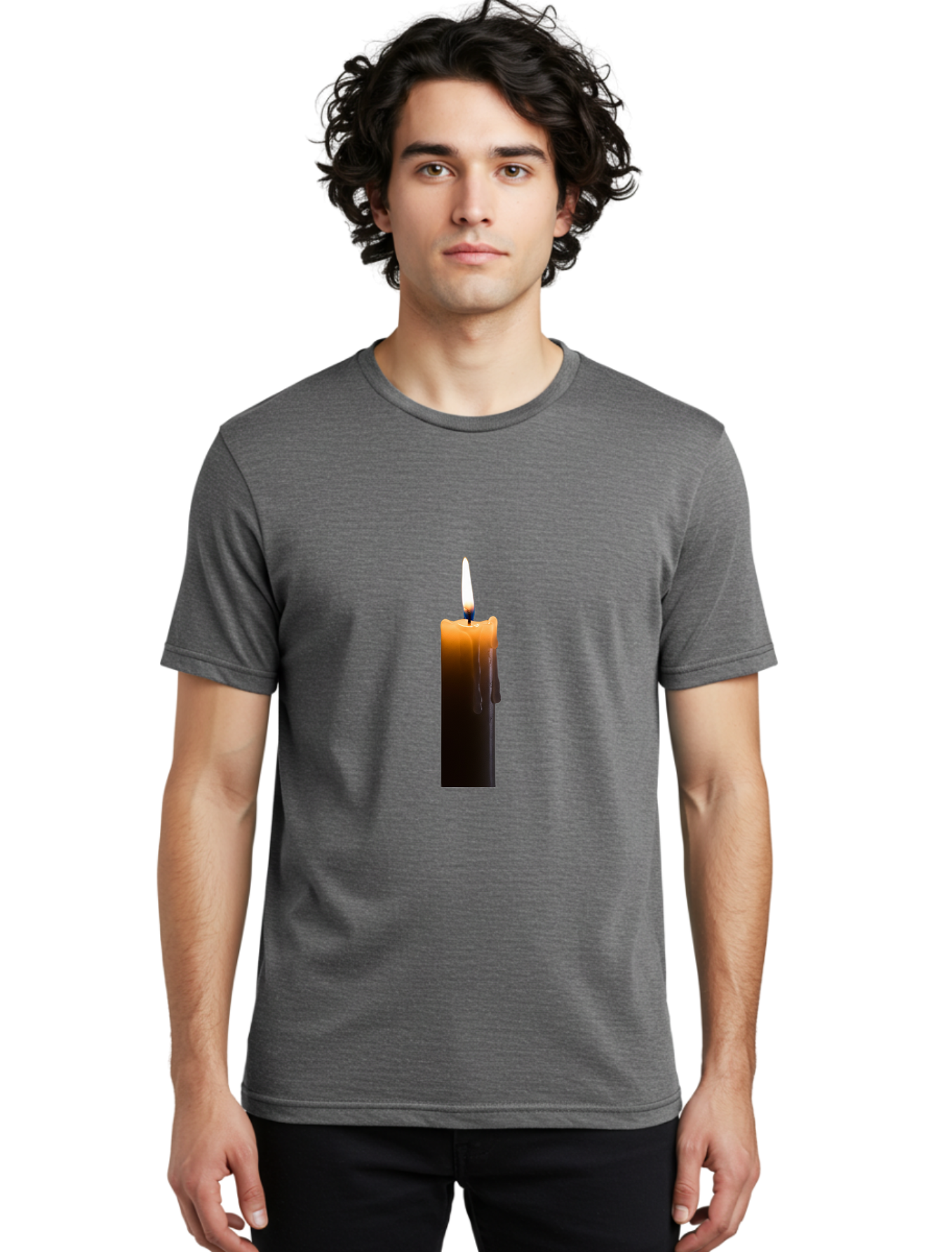 Lit-Candle-6 Men'S Graphic Tee, 100% Cotton, Comfortable Casual Summer Wear, Machine Washable, Vintage Camera, Old Camera, Antique Camera, Black Camera, Classic Photography, Photography Equipment, Nostalgic Device, Film Camera, Camera Art Bai096