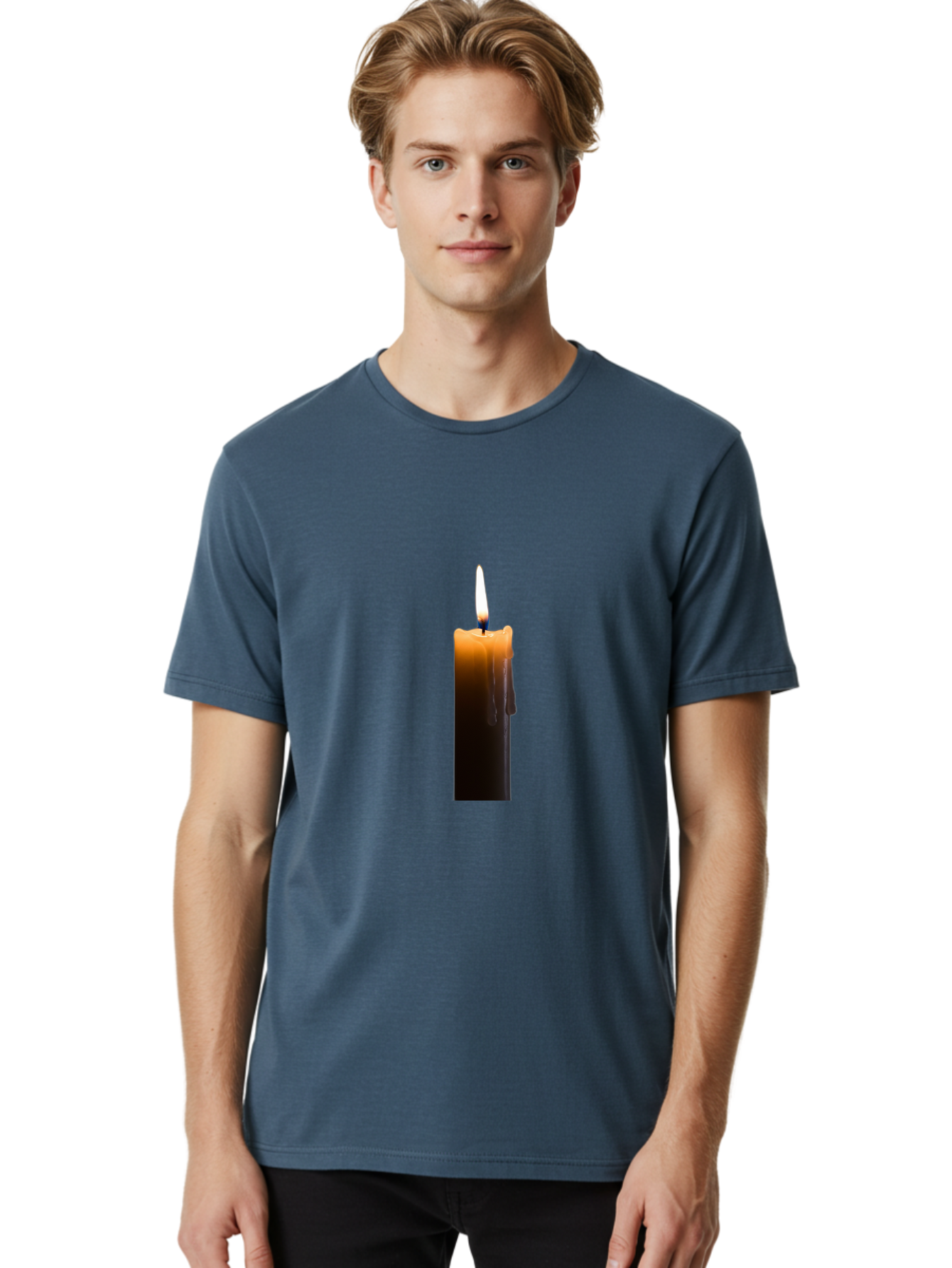 Lit-Candle-6 Men'S Graphic Tee, 100% Cotton, Comfortable Casual Summer Wear, Machine Washable, Vintage Camera, Old Camera, Antique Camera, Black Camera, Classic Photography, Photography Equipment, Nostalgic Device, Film Camera, Camera Art Bai096