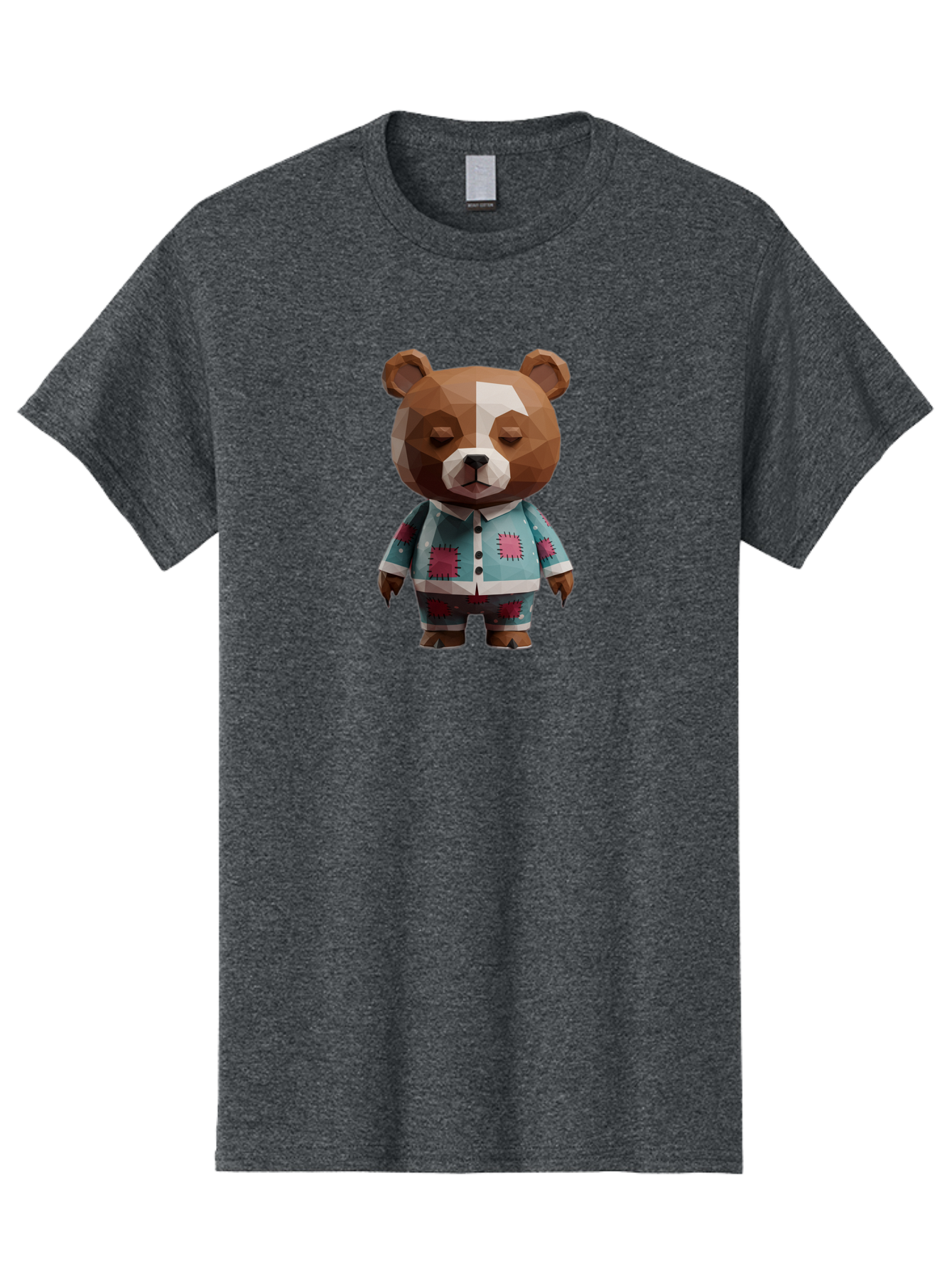 Low-Poly-Brown-Bear Men'S Graphic Tee, 100% Cotton, Comfortable Casual Summer Wear, Machine Washable, Vintage Camera, Old Camera, Antique Camera, Black Camera, Classic Photography, Photography Equipment, Nostalgic Device, Film Camera, Bai105