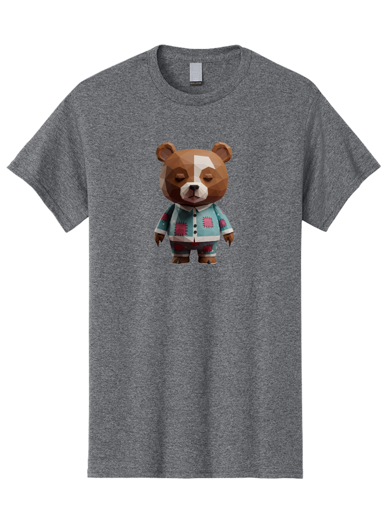 Low-Poly-Brown-Bear Men'S Graphic Tee, 100% Cotton, Comfortable Casual Summer Wear, Machine Washable, Vintage Camera, Old Camera, Antique Camera, Black Camera, Classic Photography, Photography Equipment, Nostalgic Device, Film Camera, Bai105
