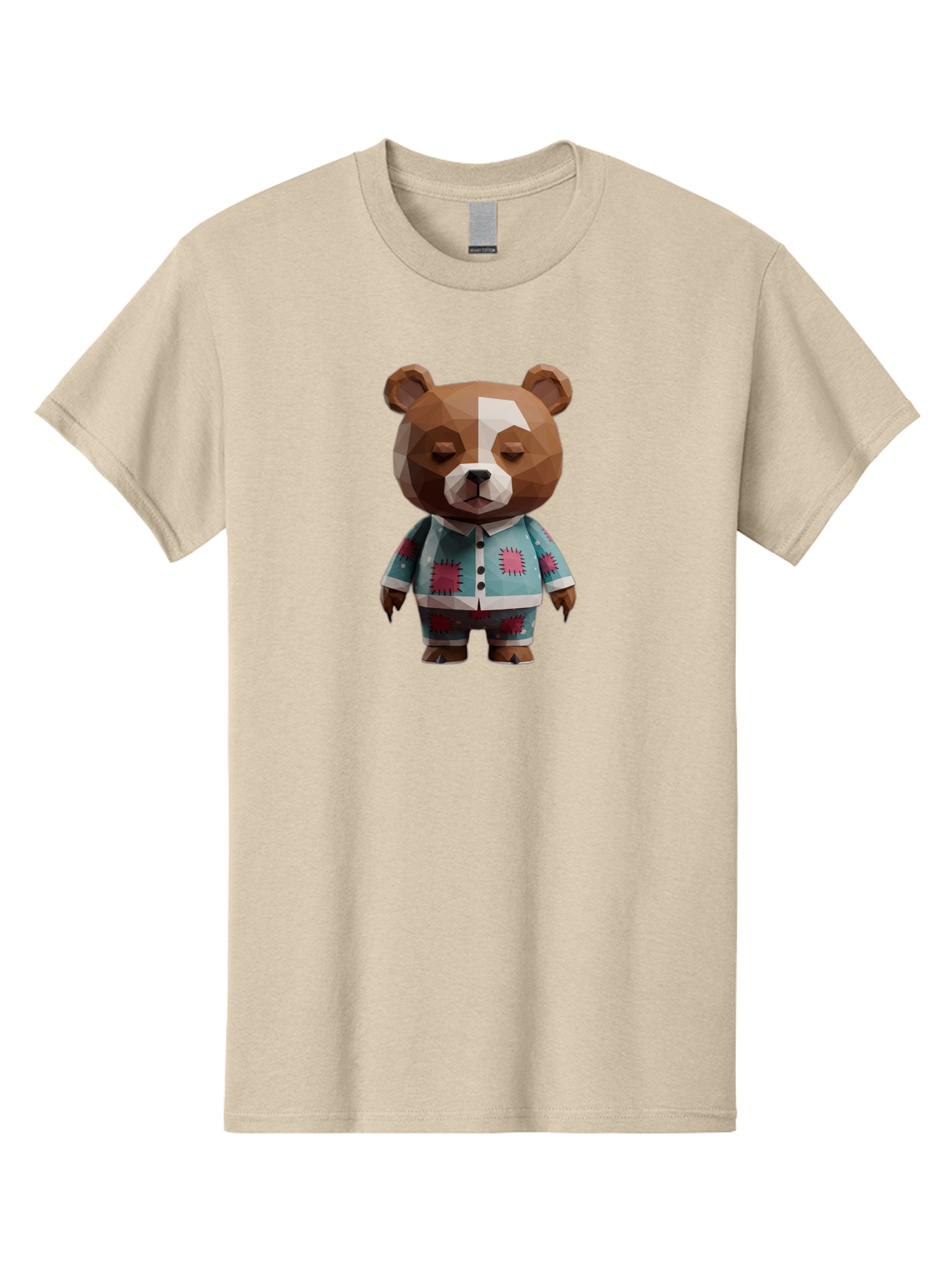 Low-Poly-Brown-Bear Men'S Graphic Tee, 100% Cotton, Comfortable Casual Summer Wear, Machine Washable, Vintage Camera, Old Camera, Antique Camera, Black Camera, Classic Photography, Photography Equipment, Nostalgic Device, Film Camera, Bai105