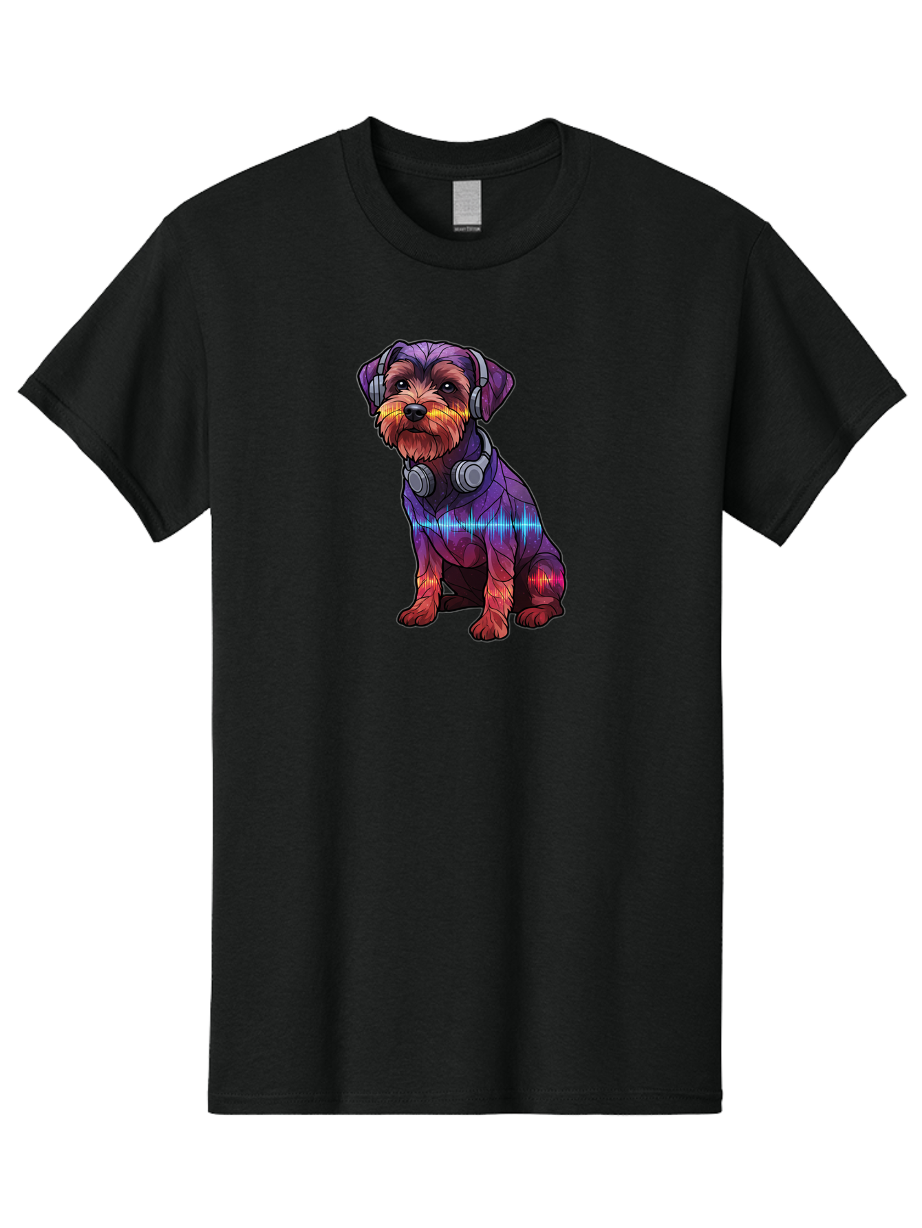 Low-Poly-Dog-Wearing-Headphones Men'S Graphic Tee, 100% Cotton, Comfortable Casual Summer Wear, Machine Washable, Vintage Camera, Old Camera, Antique Camera, Black Camera, Classic Photography, Photography Equipment, Nostalgic Device, Bai106