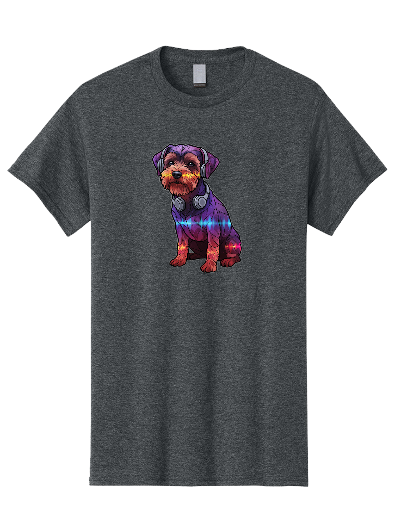 Low-Poly-Dog-Wearing-Headphones Men'S Graphic Tee, 100% Cotton, Comfortable Casual Summer Wear, Machine Washable, Vintage Camera, Old Camera, Antique Camera, Black Camera, Classic Photography, Photography Equipment, Nostalgic Device, Bai106