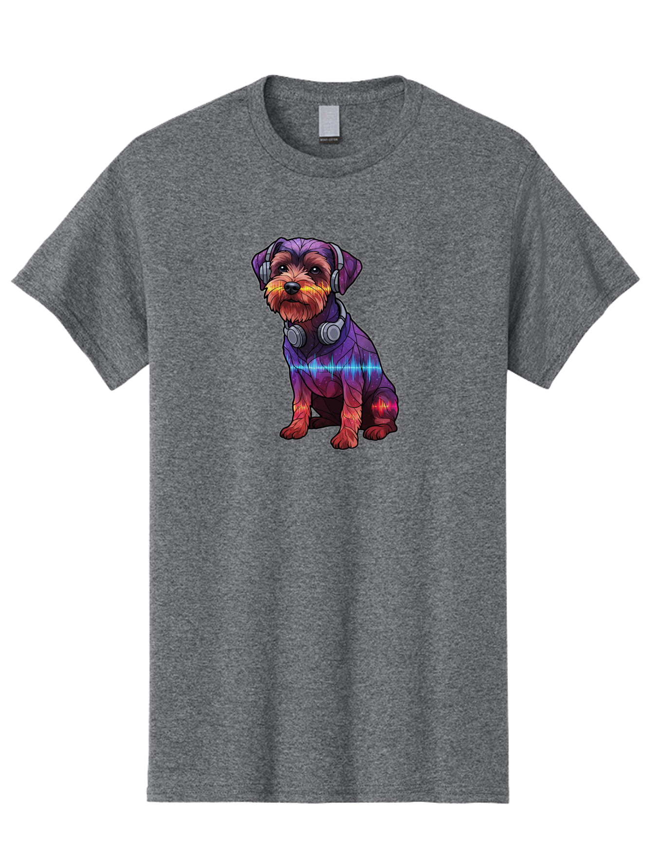Low-Poly-Dog-Wearing-Headphones Men'S Graphic Tee, 100% Cotton, Comfortable Casual Summer Wear, Machine Washable, Vintage Camera, Old Camera, Antique Camera, Black Camera, Classic Photography, Photography Equipment, Nostalgic Device, Bai106
