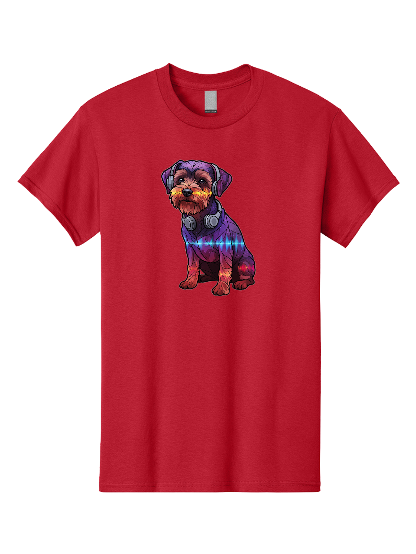 Low-Poly-Dog-Wearing-Headphones Men'S Graphic Tee, 100% Cotton, Comfortable Casual Summer Wear, Machine Washable, Vintage Camera, Old Camera, Antique Camera, Black Camera, Classic Photography, Photography Equipment, Nostalgic Device, Bai106