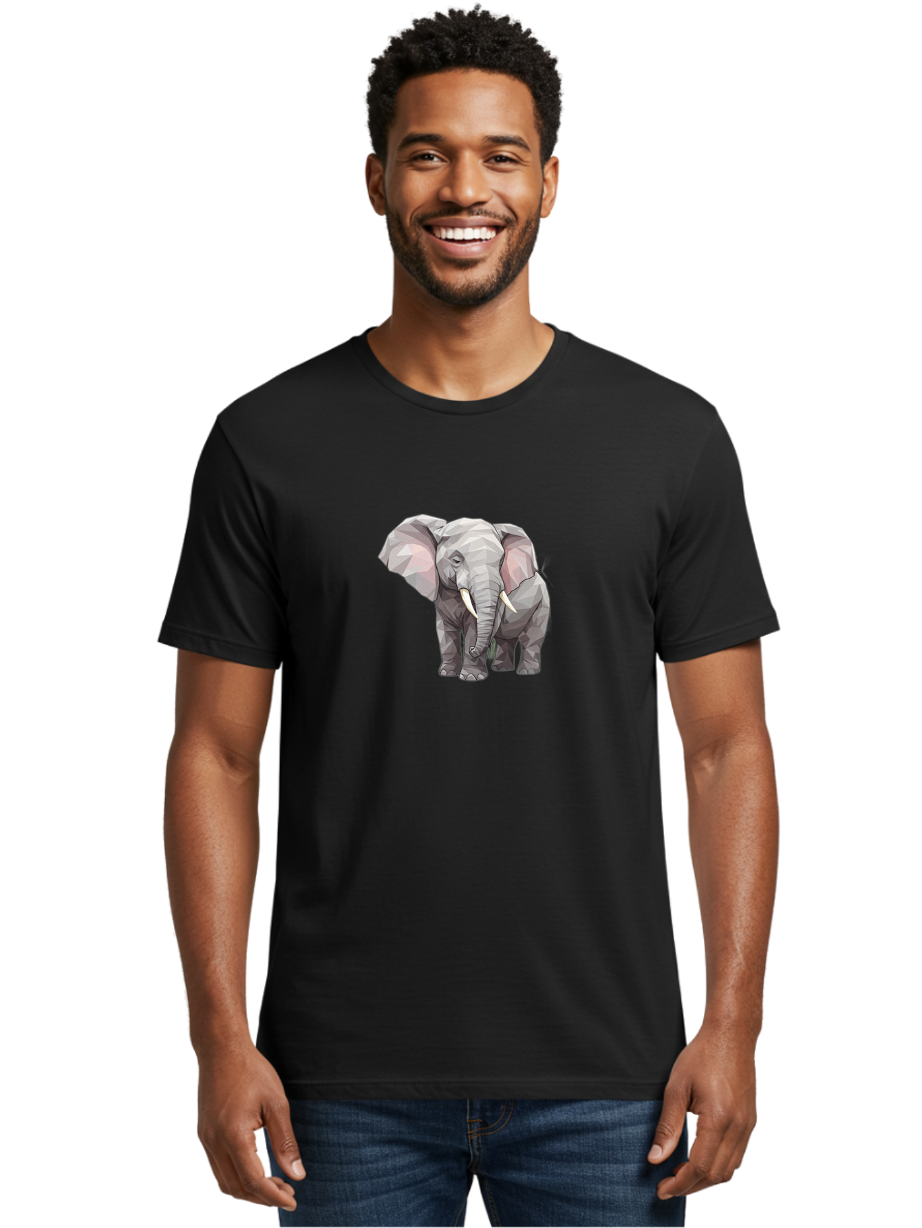 Low-Poly-Elephant Men'S Graphic Tee, 100% Cotton, Comfortable Casual Summer Wear, Machine Washable, Vintage Camera, Old Camera, Antique Camera, Black Camera, Classic Photography, Photography Equipment, Nostalgic Device, Film Camera, Camera Art Bai107