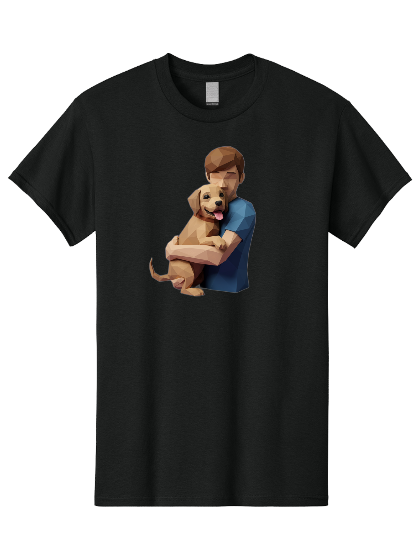 Man-Hugging-Dog-1 Men'S Graphic Tee, 100% Cotton, Comfortable Casual Summer Wear, Machine Washable, Vintage Camera, Old Camera, Antique Camera, Black Camera, Classic Photography, Photography Equipment, Nostalgic Device, Film Camera, Camera Art Bai112