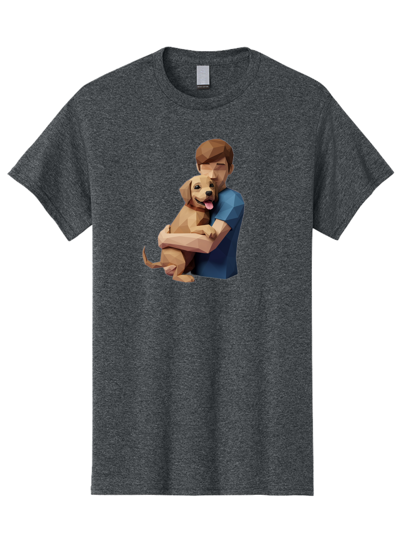 Man-Hugging-Dog-1 Men'S Graphic Tee, 100% Cotton, Comfortable Casual Summer Wear, Machine Washable, Vintage Camera, Old Camera, Antique Camera, Black Camera, Classic Photography, Photography Equipment, Nostalgic Device, Film Camera, Camera Art Bai112