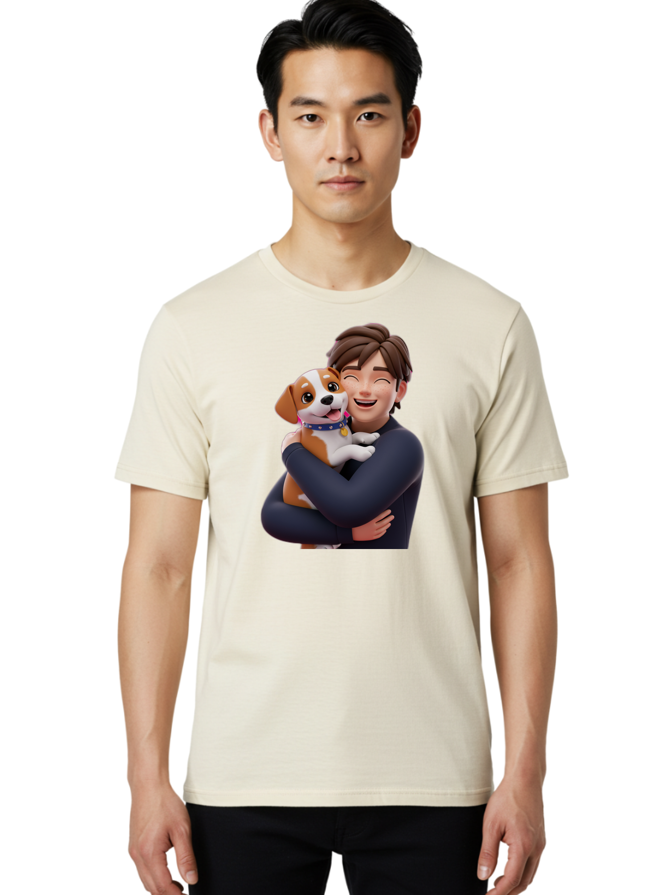 Man-Hugging-Dog Men'S Graphic Tee, 100% Cotton, Comfortable Casual Summer Wear, Machine Washable, Vintage Camera, Old Camera, Antique Camera, Black Camera, Classic Photography, Photography Equipment, Nostalgic Device, Film Camera, Camera Art Bai114